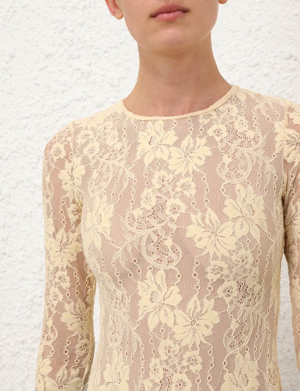 Zimmermann oc11z0225 Lace Bodysuit in Beige Size M / US 6-8 / IT 42-44 - 5 Thumbnail