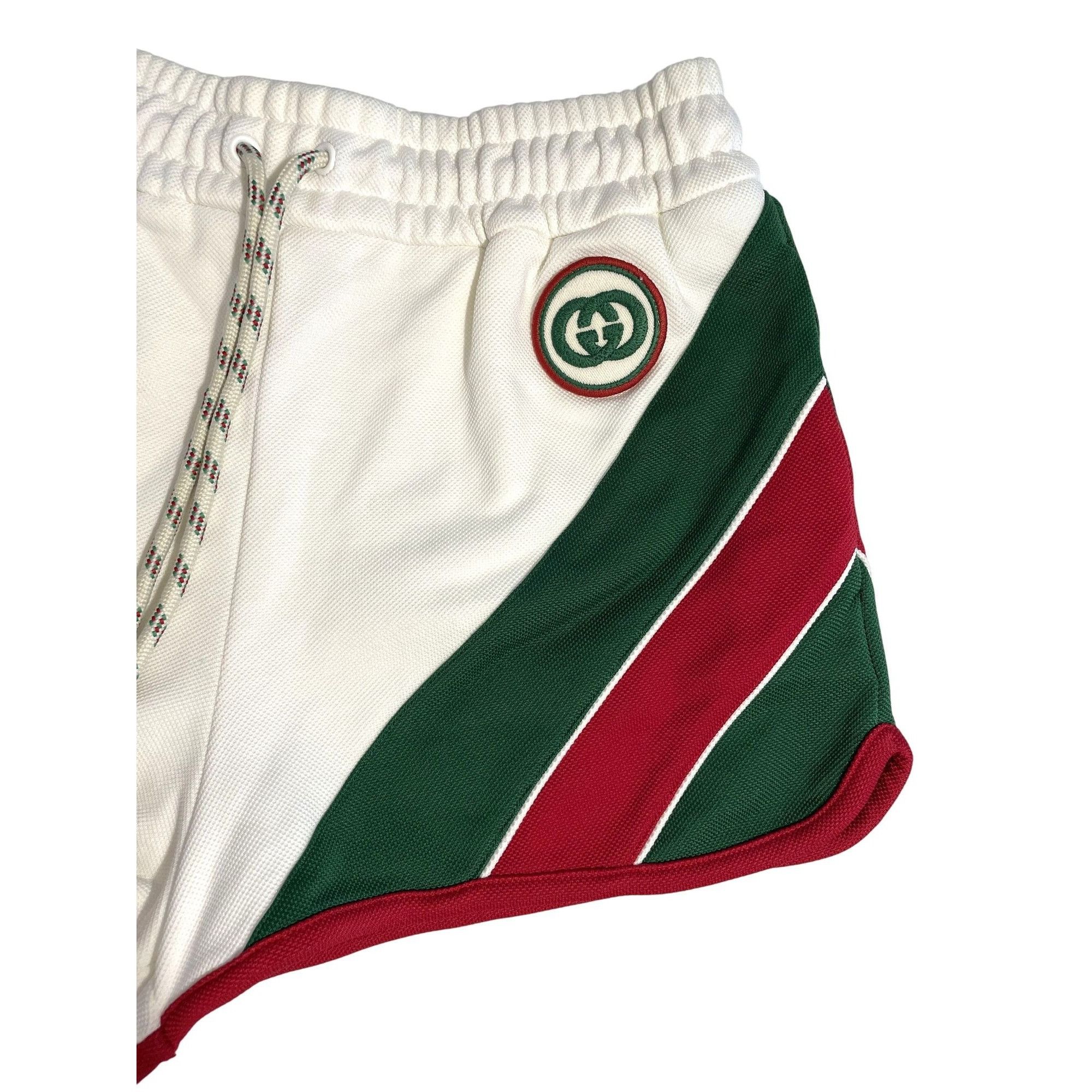 Gucci Gucci White Athletic Shorts With Green & Red Stripes Drawstr Size 36" / US 14 / IT 50 - 3 Thumbnail