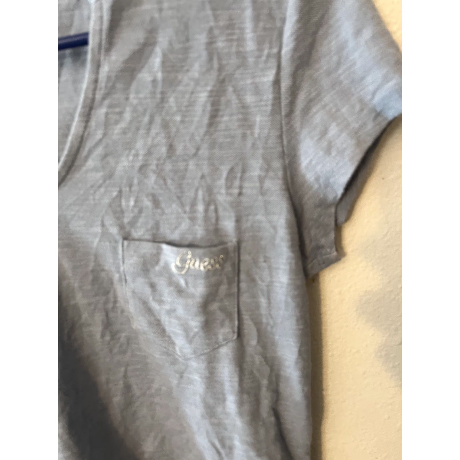 Guess VINTAGE GUESS Logo Shirt Women’s Adult Medium Blue V-Neck 90s Womens Size M / US 6-8 / IT 42-44 - 4 Thumbnail