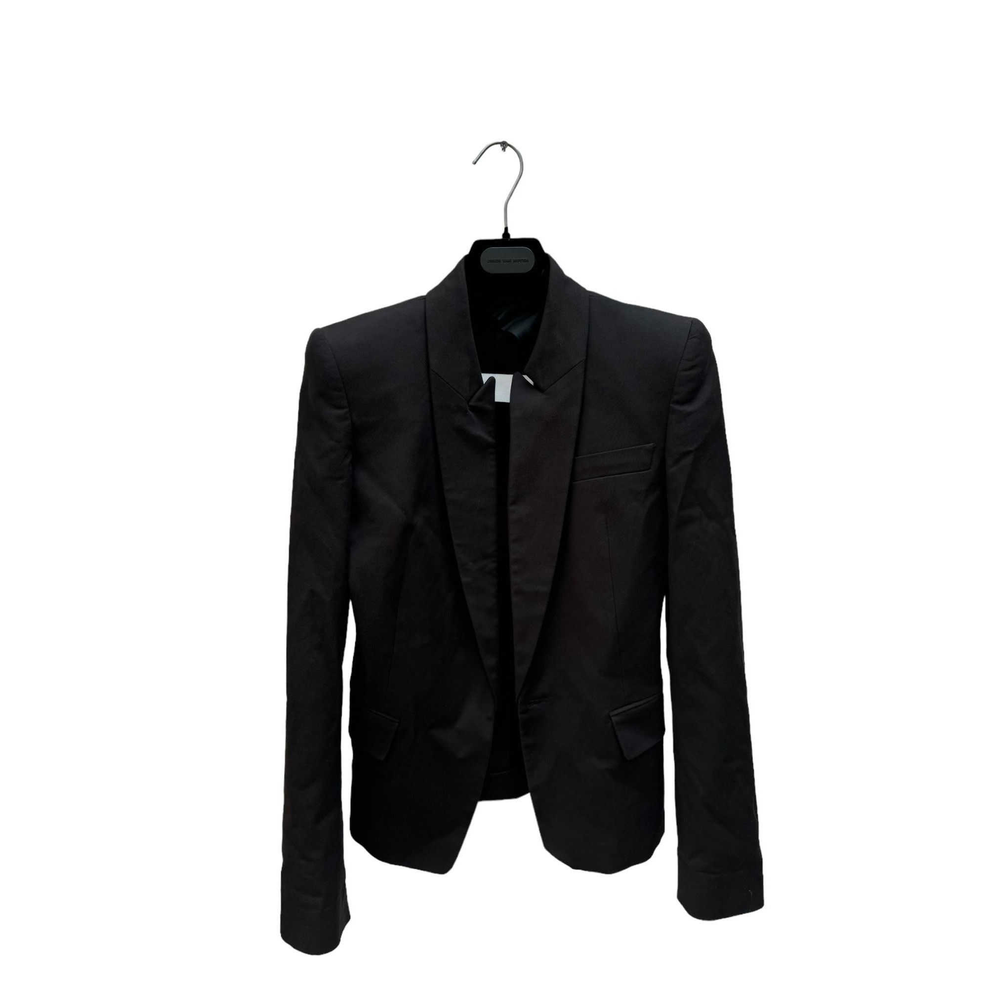 Maison Margiela SS 2008 Black Blazer Jacket with Inverted Collar Size XS / US 0-2 / IT 36-38 - 1 Thumbnail