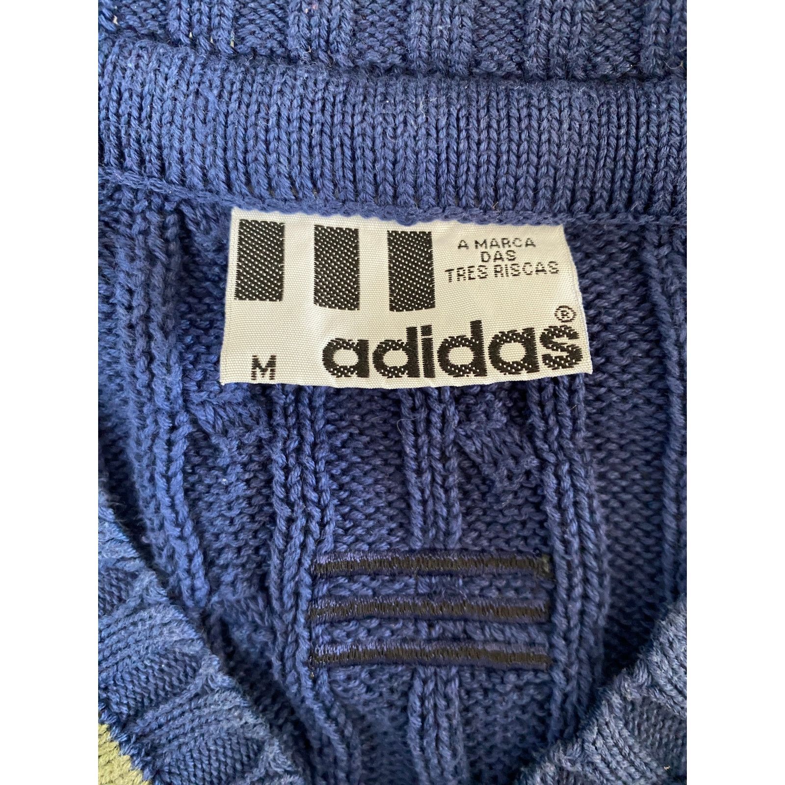Adidas Vintage Adidas Cable Knit Tennis Vest Size ONE SIZE - 6 Thumbnail