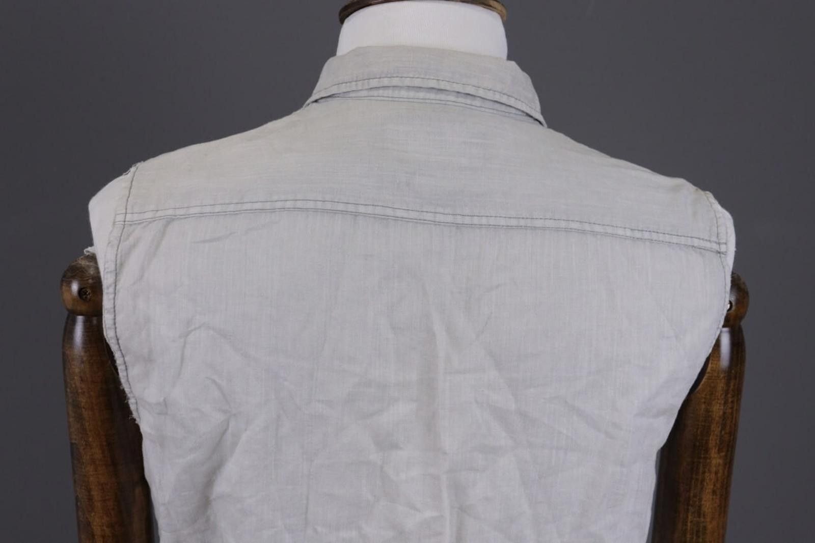 Desigual Desigual Gray Printed Art Big Logo Down Shirt Size M Size US M / EU 48-50 / 2 - 9 Thumbnail