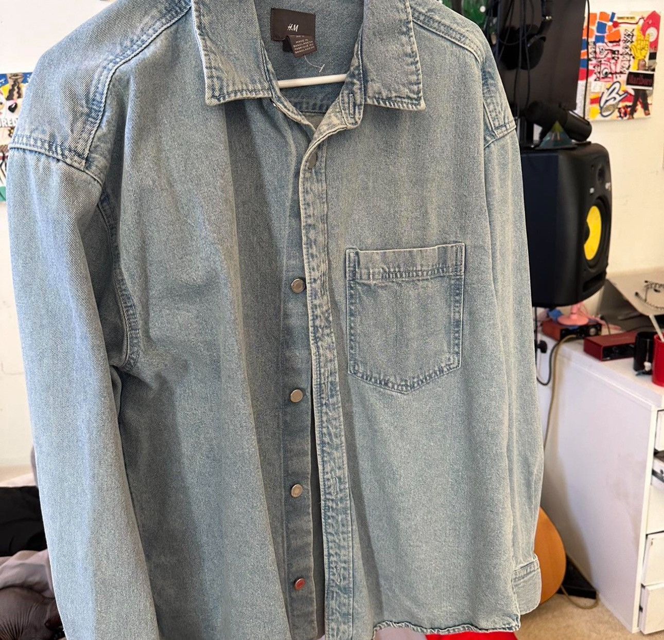 Other Custom denim long sleeve button up jacket Size US L / EU 52-54 / 3 - 3 Thumbnail
