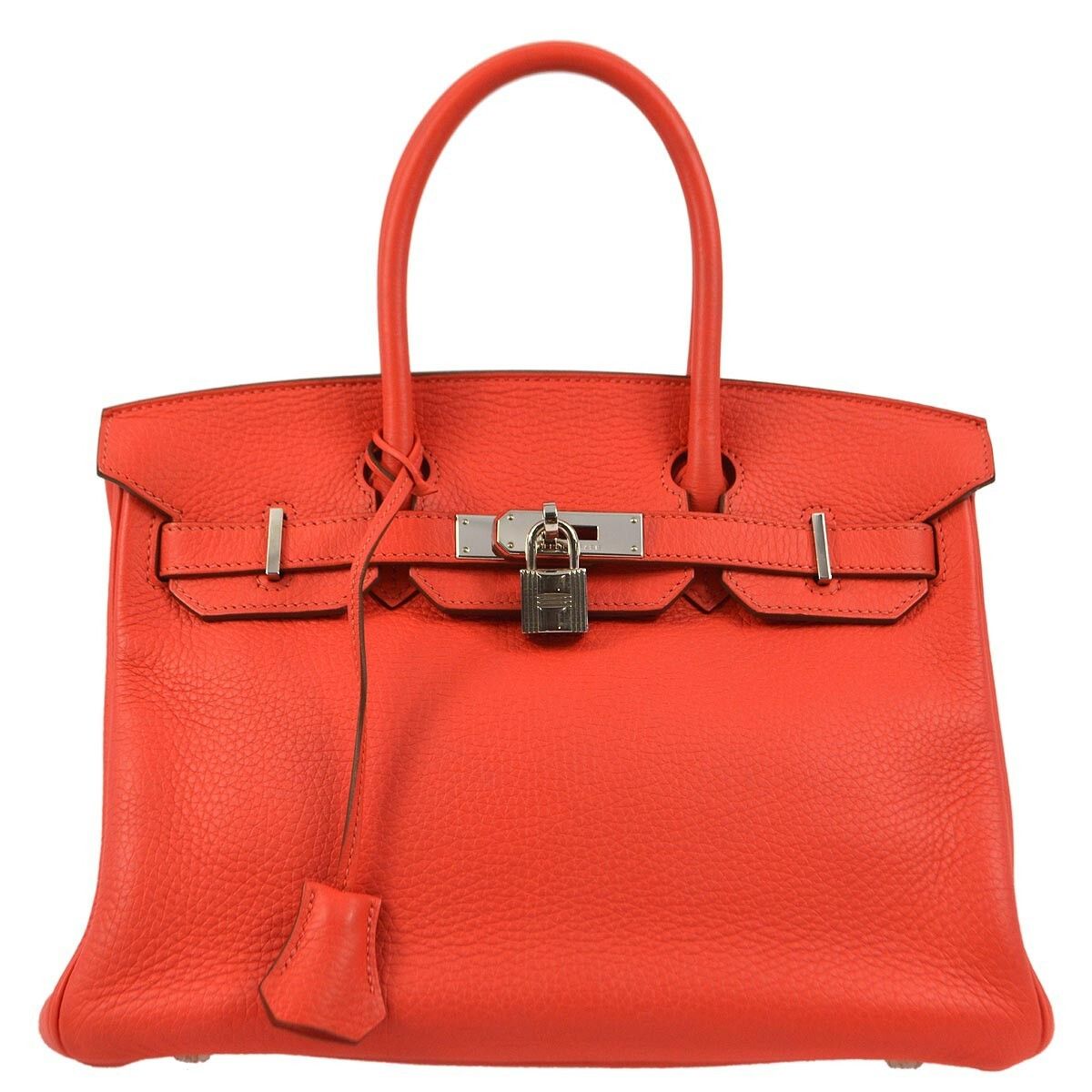Hermes Hermes Birkin Handbag Pink Clemence with Palladium Hardware Size ONE SIZE - 1 Thumbnail