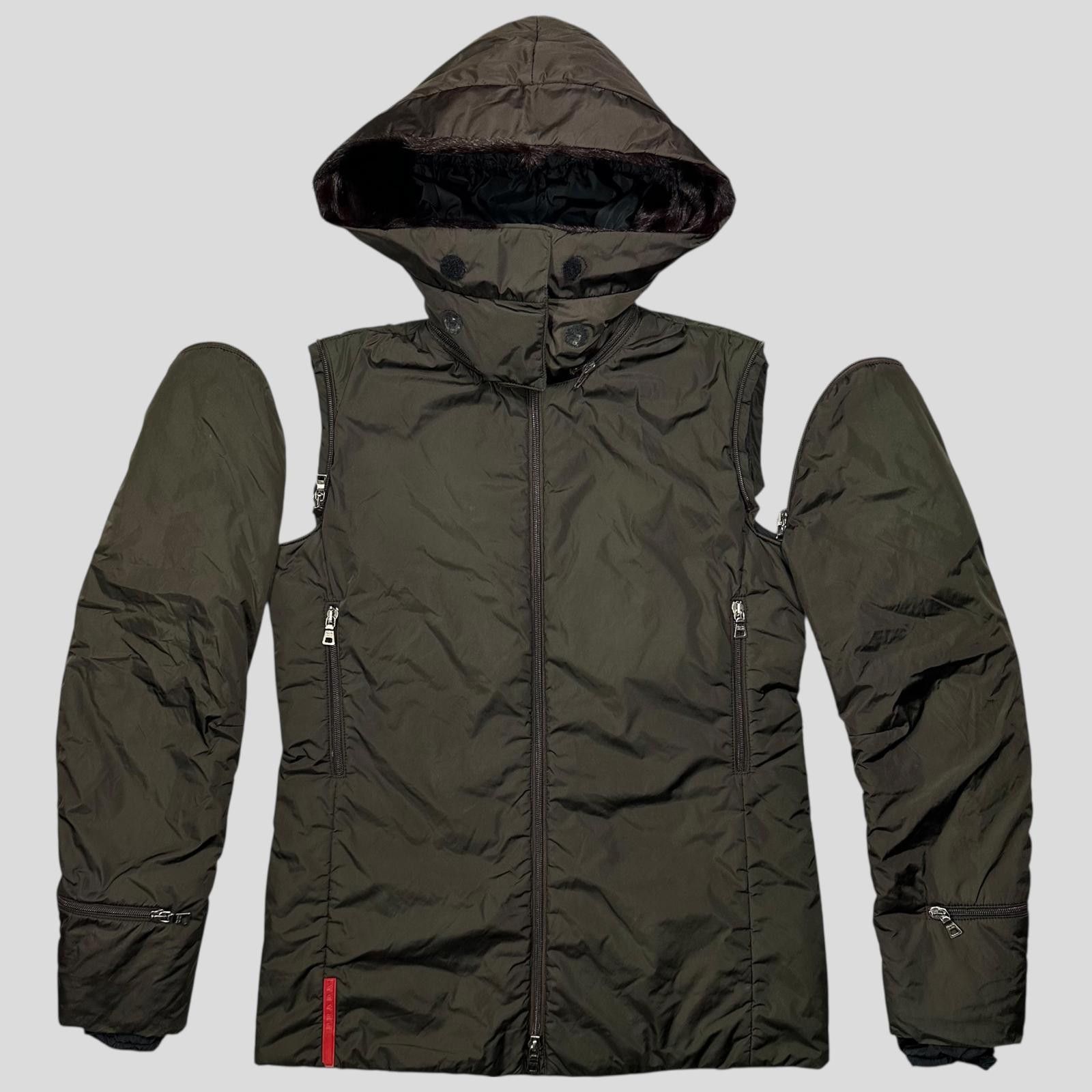 Prada Prada Sport AW00 7 in 1 Nylon Goat Fur Modular Bag Jacket S Size US S / EU 44-46 / 1 - 1 Thumbnail