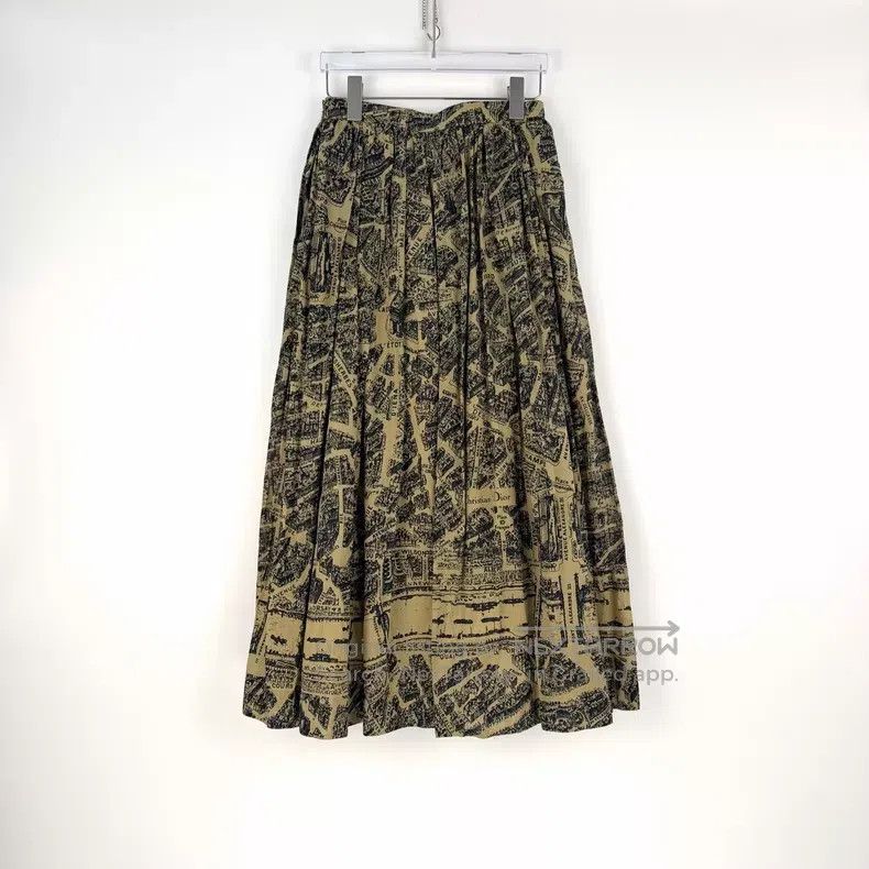Dior Dior Brown city map skirt Size 25" / US 0 / IT 36 - 4 Thumbnail