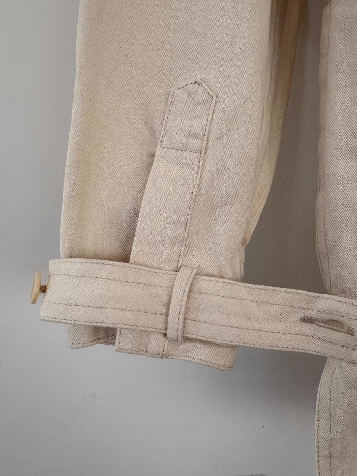 Maison Margiela Maison Margiela Men's Off-White Denim Workwear Jacket Ｑ21 Size US S / EU 44-46 / 1 - 4 Thumbnail
