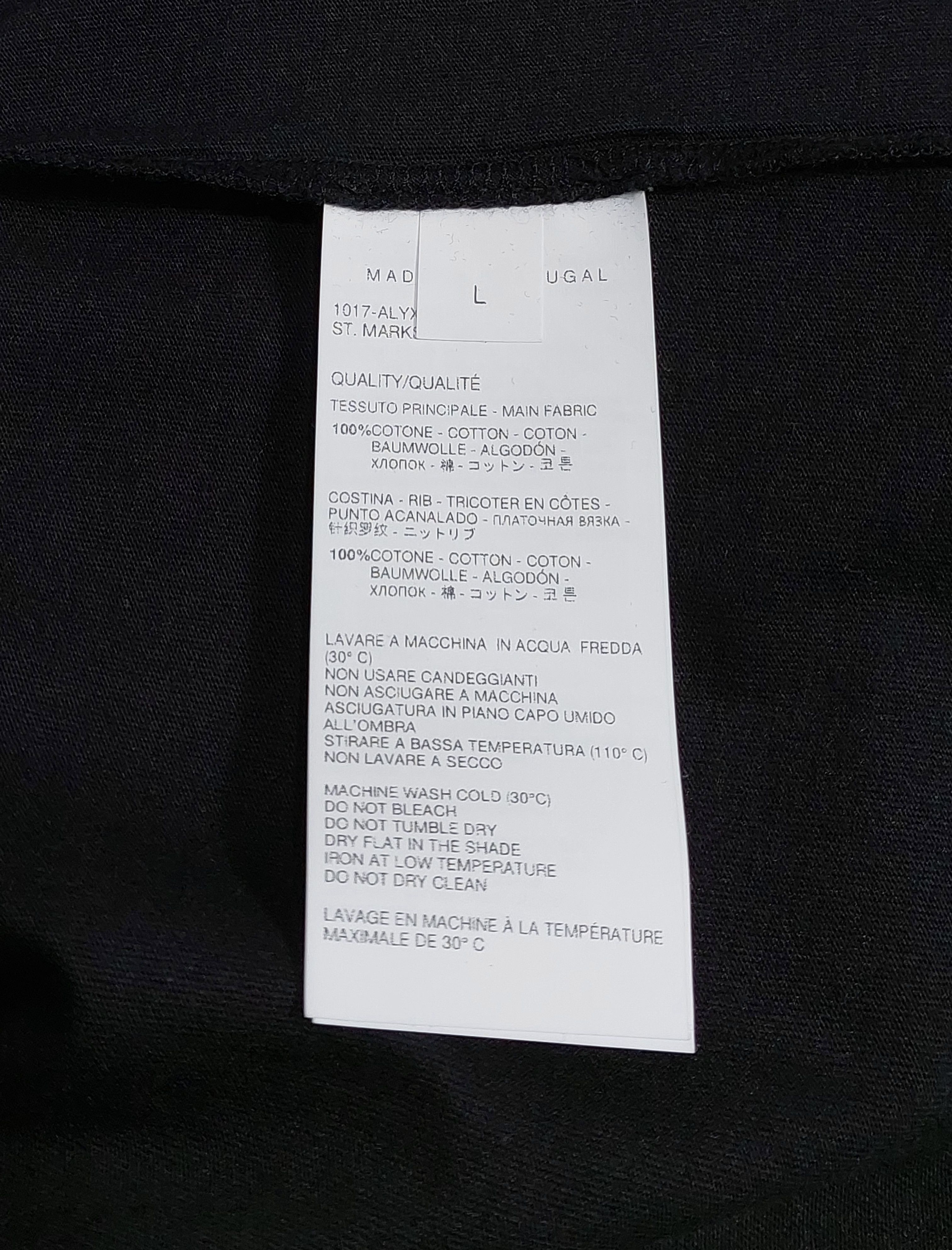 1017 ALYX 9SM back logo print cotton tshirt - black L Size US L / EU 52-54 / 3 - 3 Thumbnail