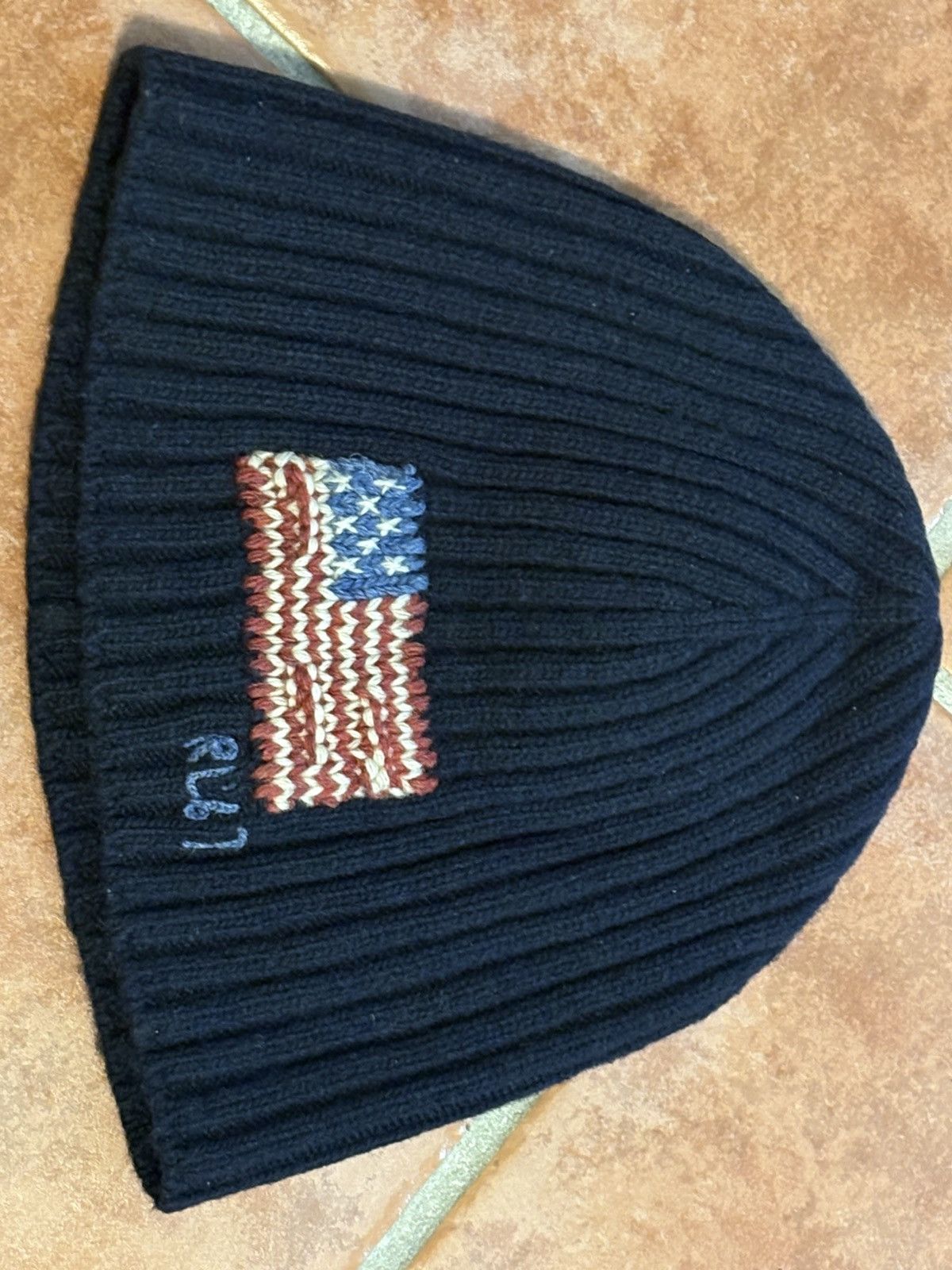 Polo Ralph Lauren Vintage Polo Ralph Lauren RL67 Flag Blue 80% Wool Knit cap Size ONE SIZE - 5 Thumbnail