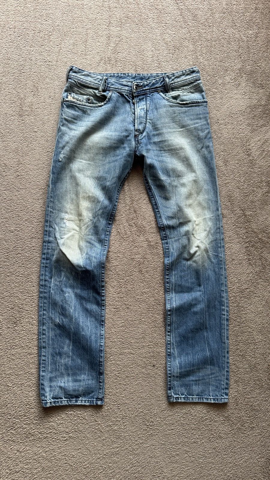 Japanese Brand Diesel Iakop Mudwash Ripped Slim Jeans helmut lang lgb Size US 30 / EU 46 - 2 Thumbnail