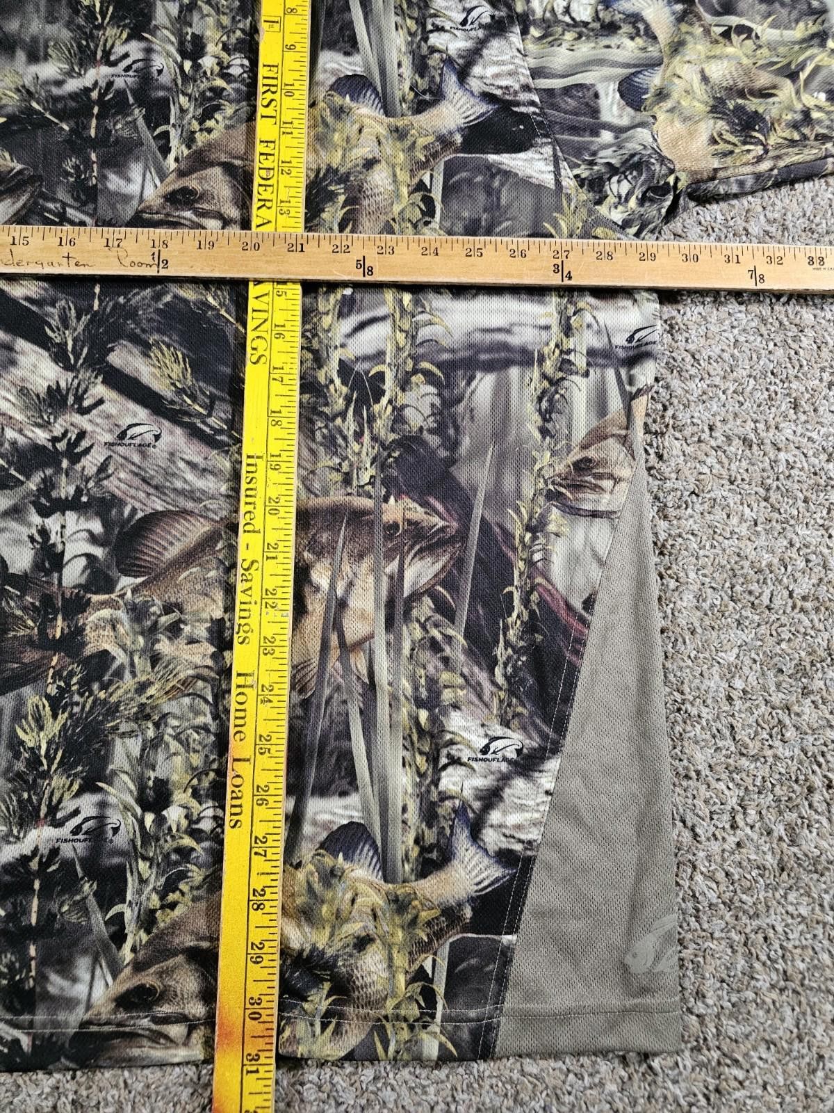 Other Men's Fishouflage 3XL Camo/Bass Riptide Shirt UPF 40+ Size ONE SIZE - 4 Thumbnail