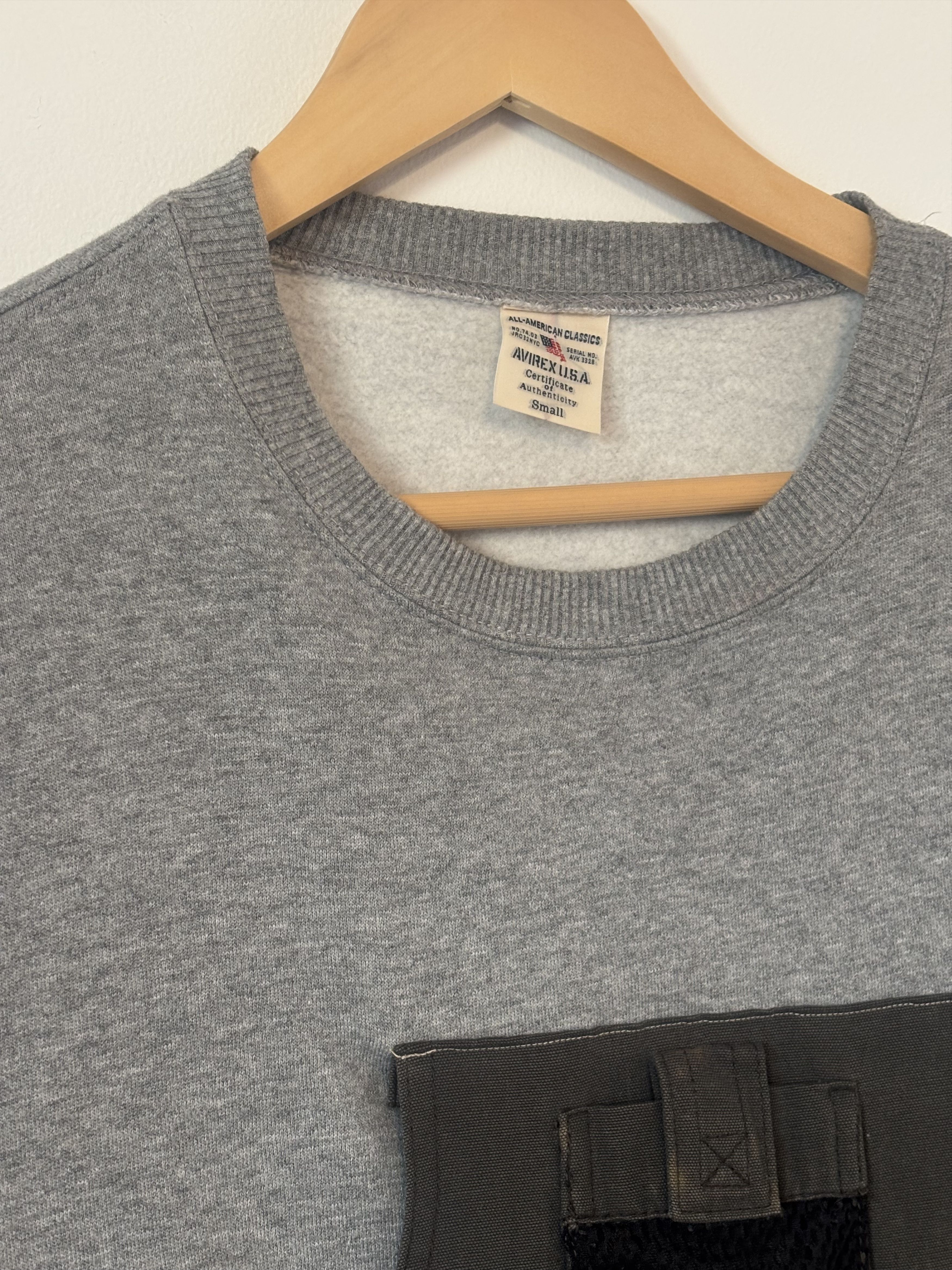 Avirex Grey Avirex Sweater with Hunting Vest Pouch S Size US S / EU 44-46 / 1 - 3 Thumbnail