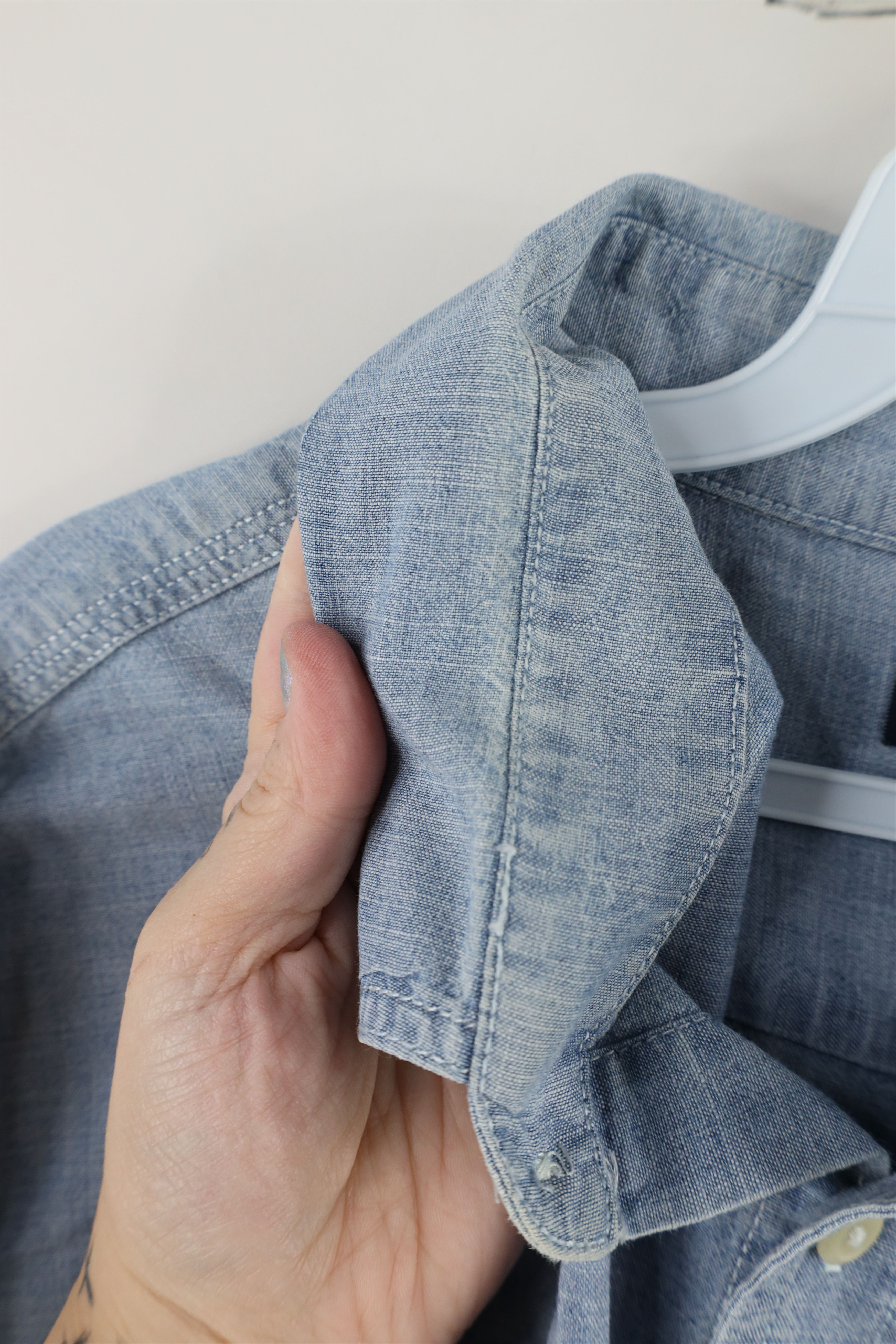 Lands' End × Vintage Vintage 90s Lands End Collared Button Down Shirt Blue Size US XXL / EU 58 / 5 - 8 Thumbnail