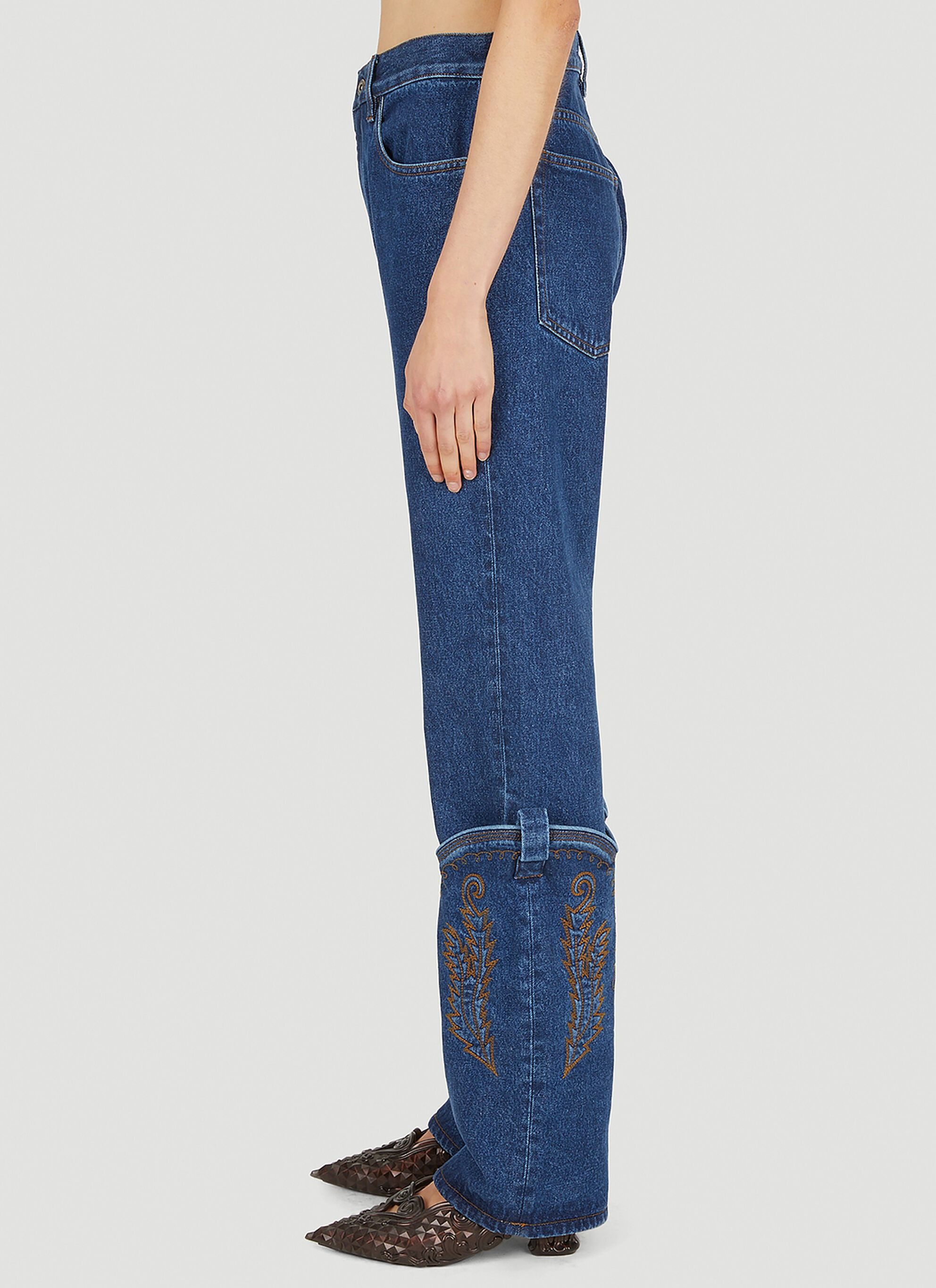 Y/Project $735 Y/Project Cowboy Cuff Jeans Size US 29 - 2 Thumbnail