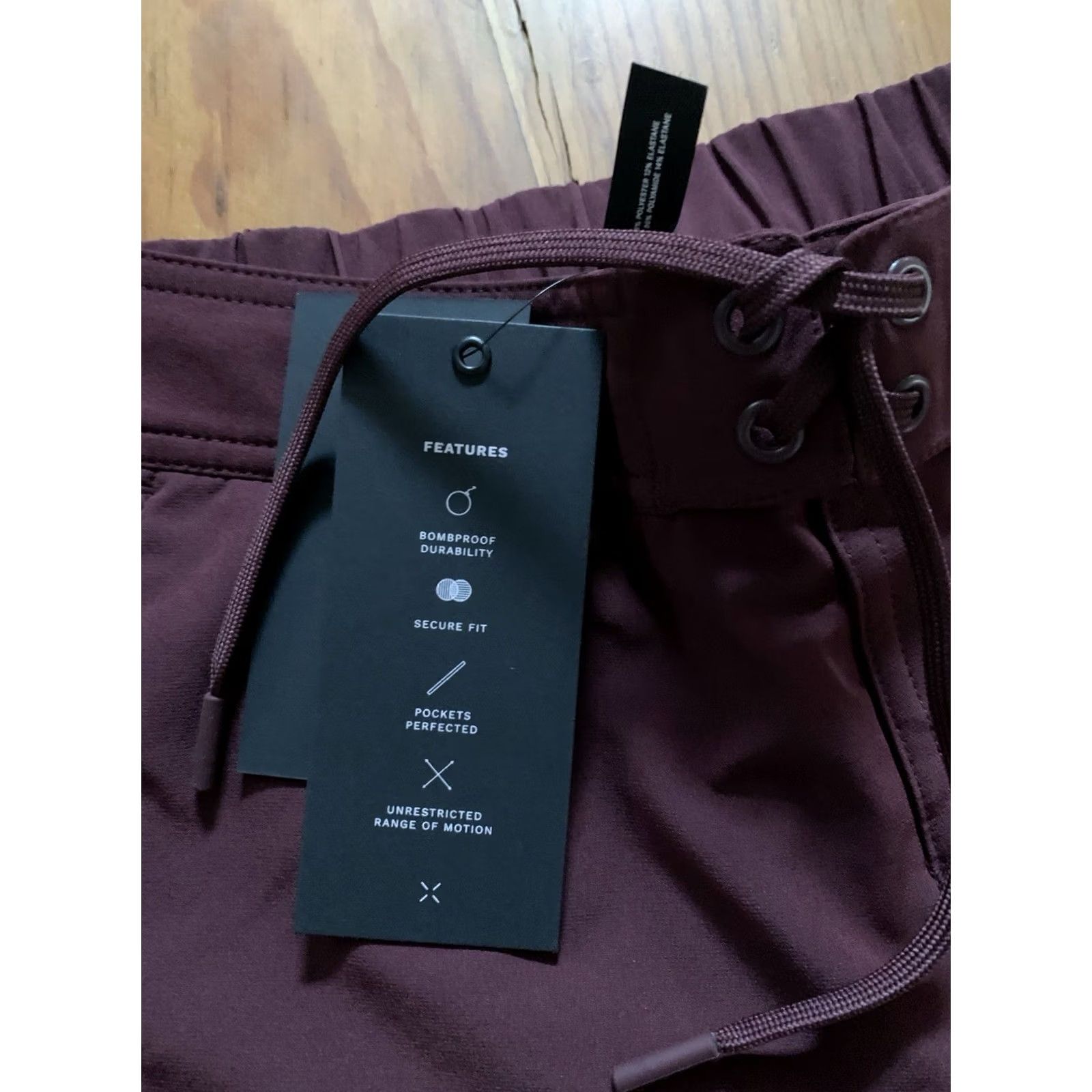 Ten Thousand Shorts Mens Small Maroon 7 In Foundation Noliner Active Workout in Red, Men's (Size 29) — image 3 of 5