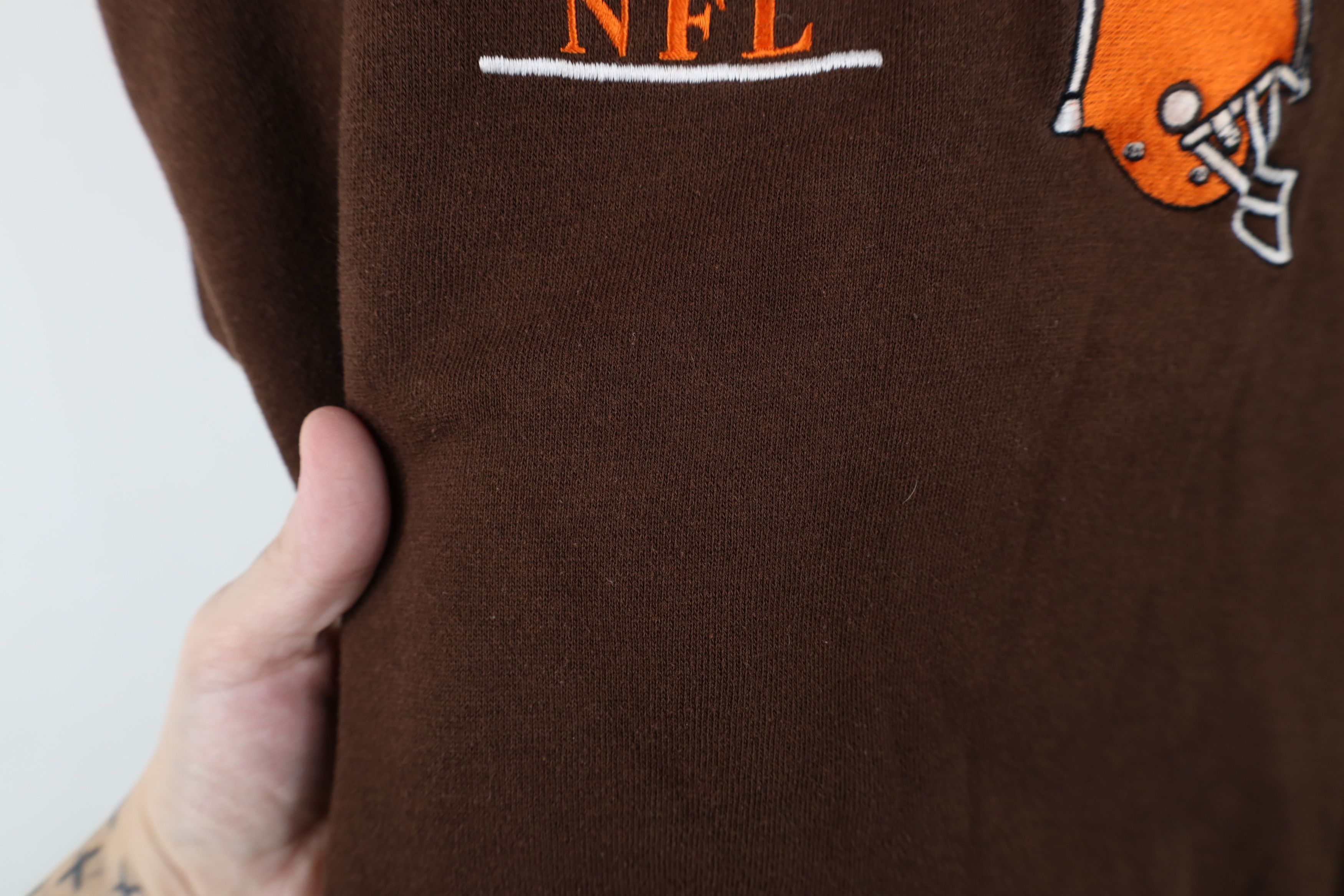 Vintage Vintage 90s Browns Football Crewneck Sweatshirt Brown Size US XL / EU 56 / 4 - 5 Thumbnail