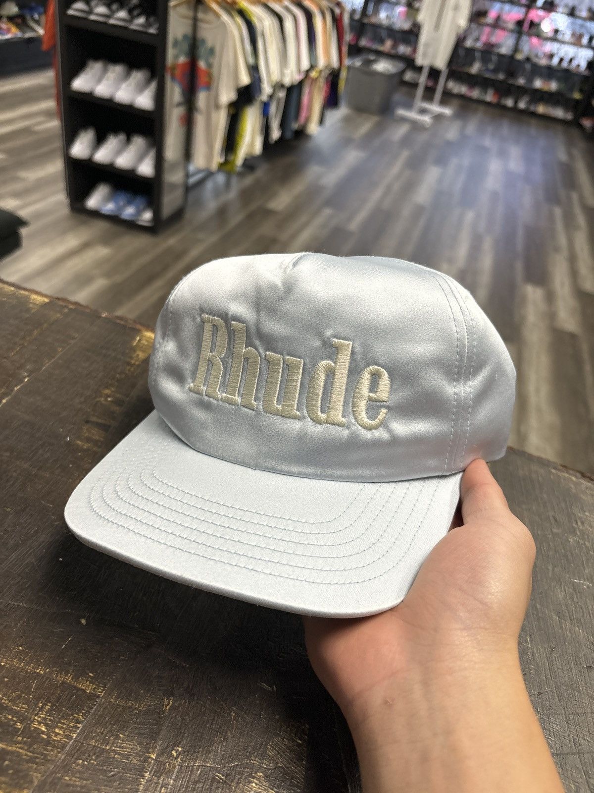 image of Rhude Silk Hat in Blue, Men's