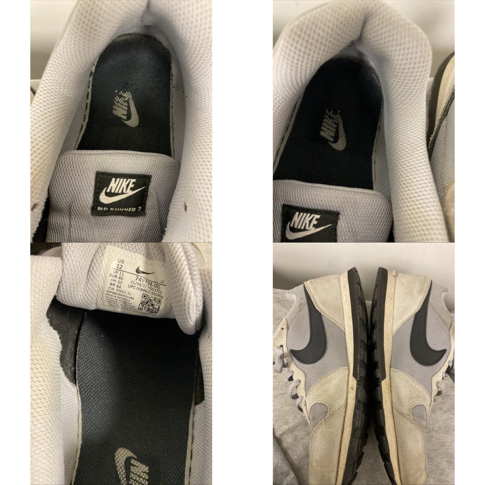 Nike Nike MD Runner 2 Wolf Grey Men’s Size 12 Gray 749794-001 /0079 Wolf Grey/Black/White Sneaker Mens Athletic Nike MD Runner 2 Size US 11 / EU 44 - 8 Thumbnail