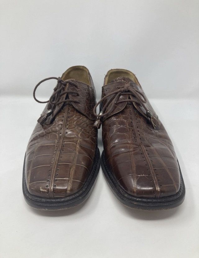 Mezlan Men's Mezlan Platinum Pamplona Alligator Oxford Sz 9.5 M Size US 9.5 / EU 42-43 - 4 Thumbnail