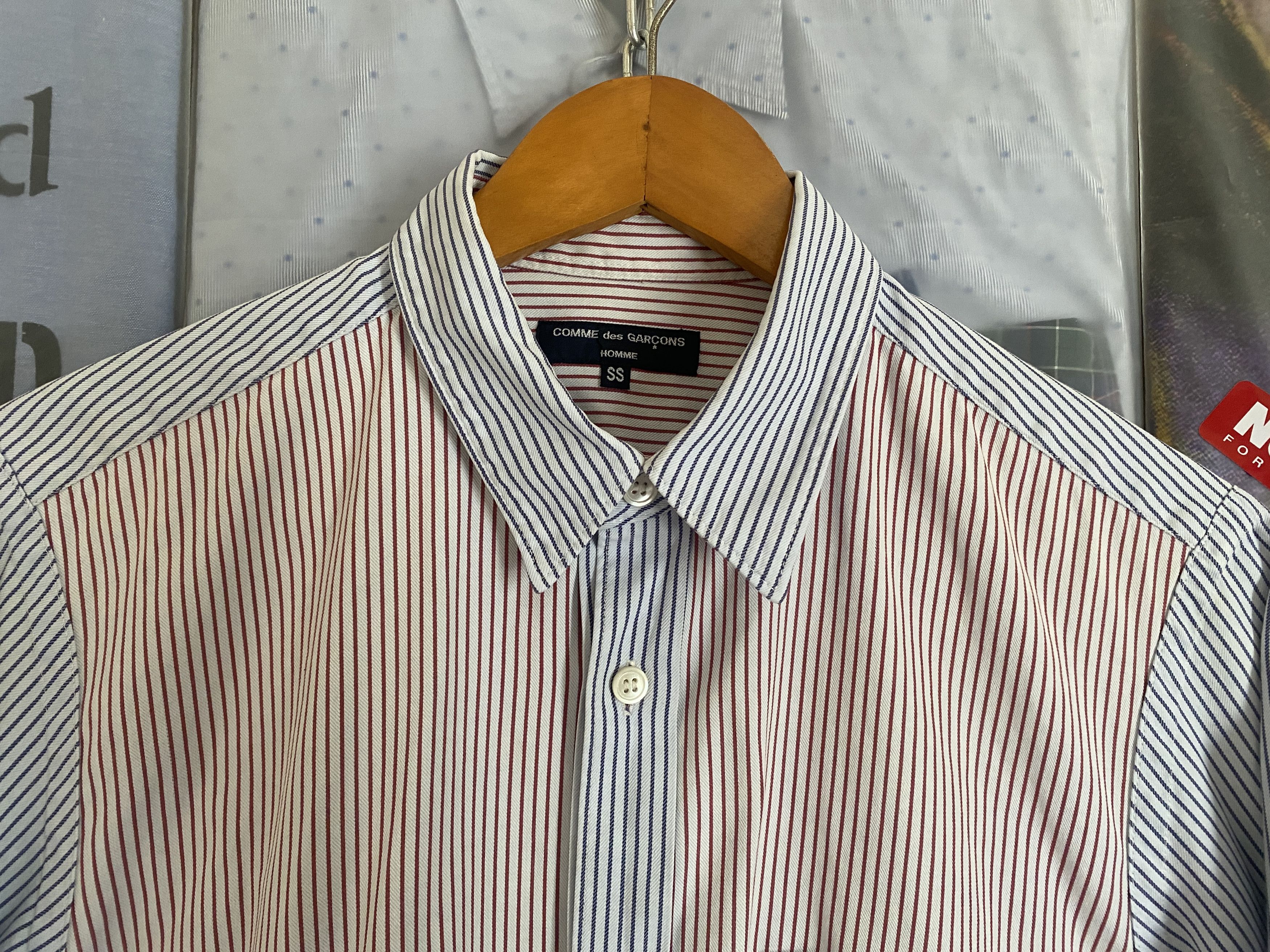 Comme des Garcons Homme Vintage CDG Homme Red Blue Stripe Size US M / EU 48-50 / 2 - 5 Thumbnail