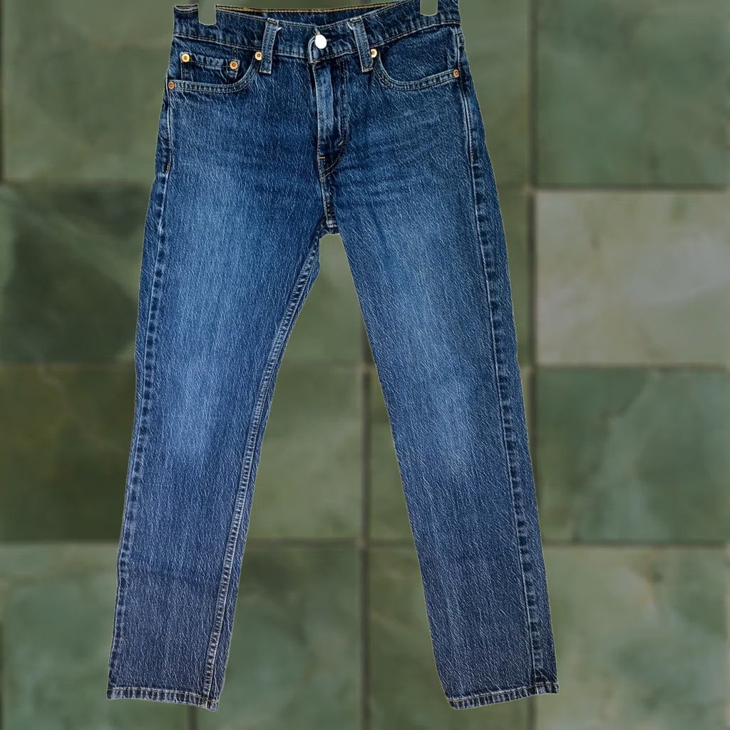 Levi's VINTAGE Levi's 511 Jeans Mens 29x30 Blue Medium Wash Slim Taper Stretch Denim Jeans Size US 29 - 1 Thumbnail