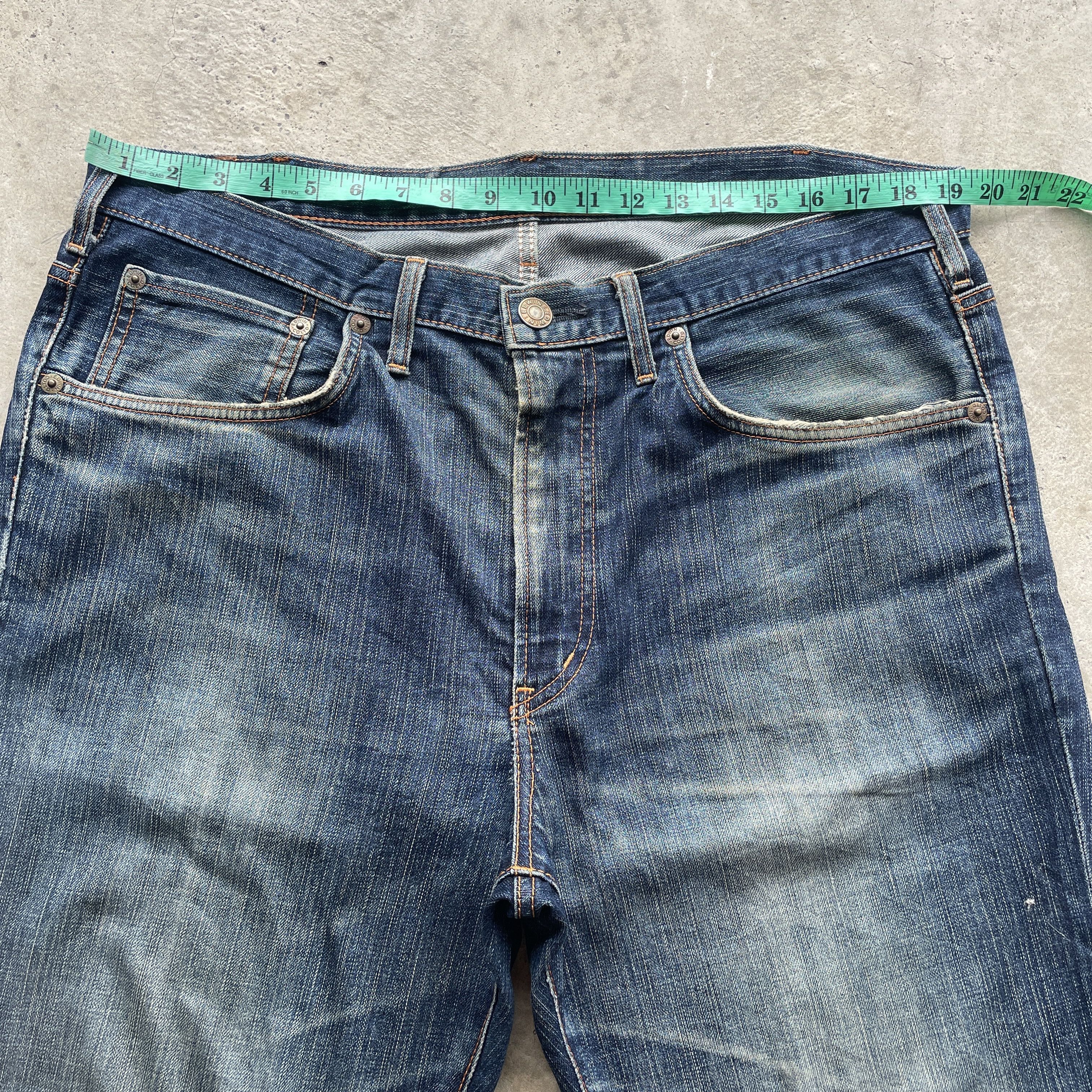 Edwin × Japanese Brand VINTAGE EDWIN JEANS FADED DENIM DISTRESSED PANTS W39x26.5 Size US 39 - 5 Thumbnail