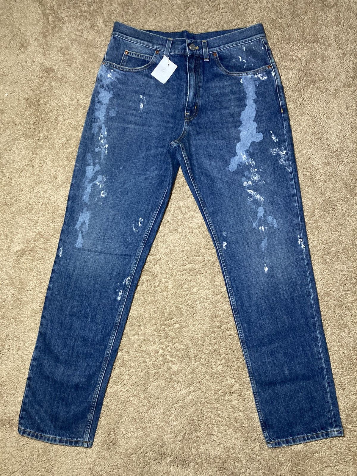Martine Rose New SS21 Martine Rose Paint Splatter Distressed Jeans Large Size US 34 / EU 50 - 2 Thumbnail