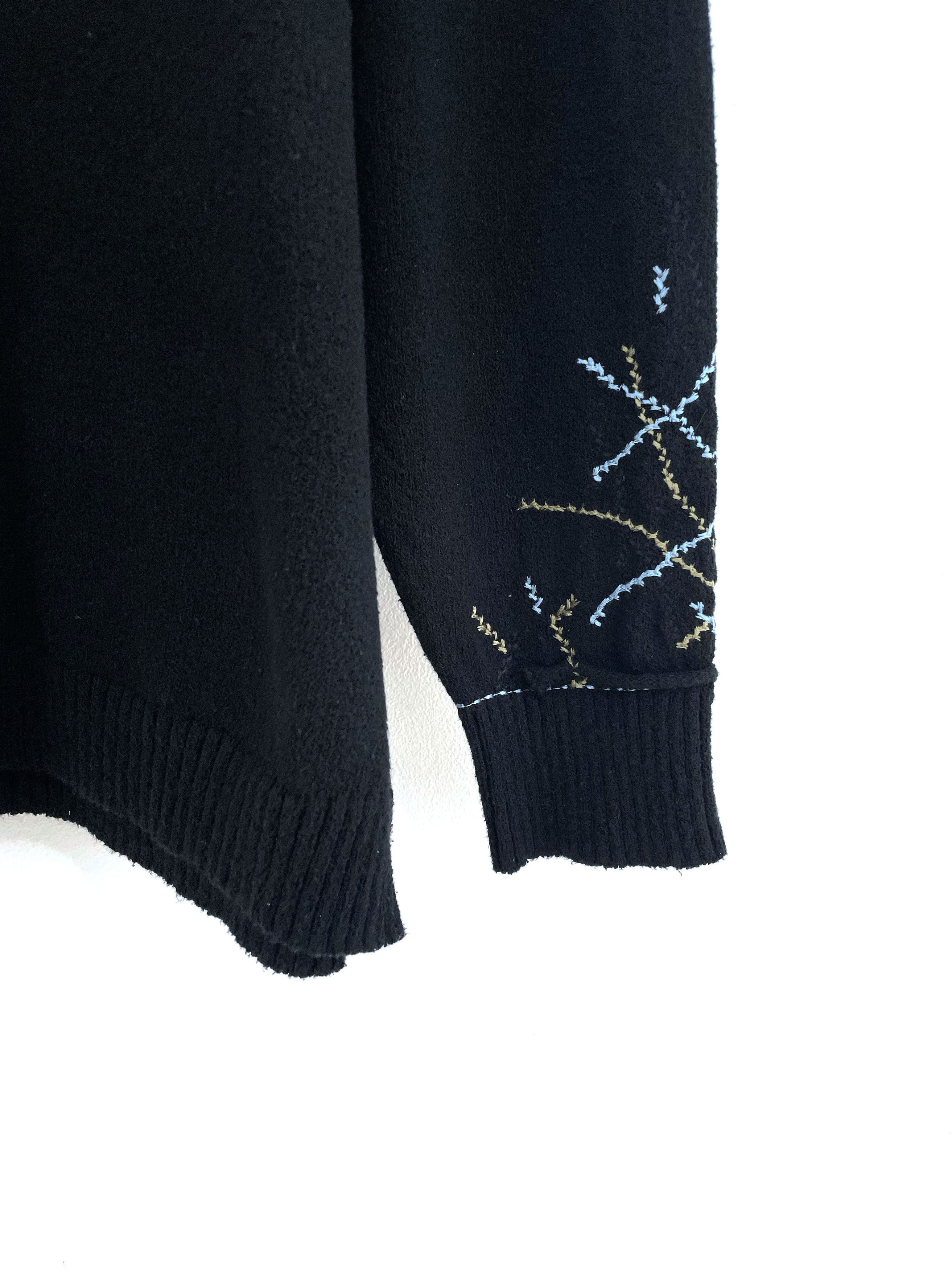 Yohji Yamamoto Contrast Stitch Knit Sweater Size US L / EU 52-54 / 3 - 5 Thumbnail