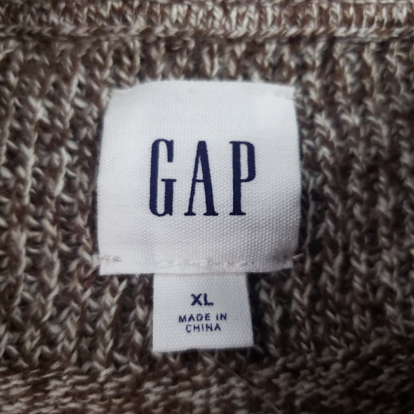 Gap Gap Mens Sweater Extra Large XL Brown Mock Neck Casual Long Sleeve Size US XL / EU 56 / 4 - 5 Thumbnail
