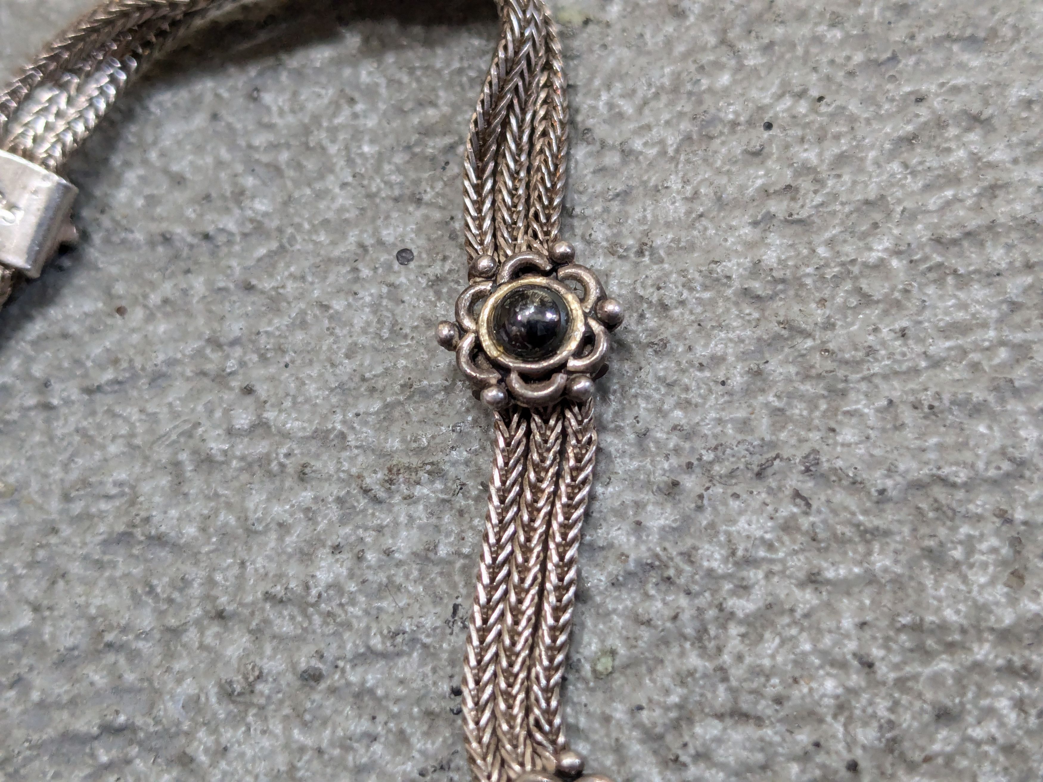 Jewelry Vintage Sterling Silver Bracelet Mesh Chain 7.25 Size ONE SIZE - 10 Thumbnail