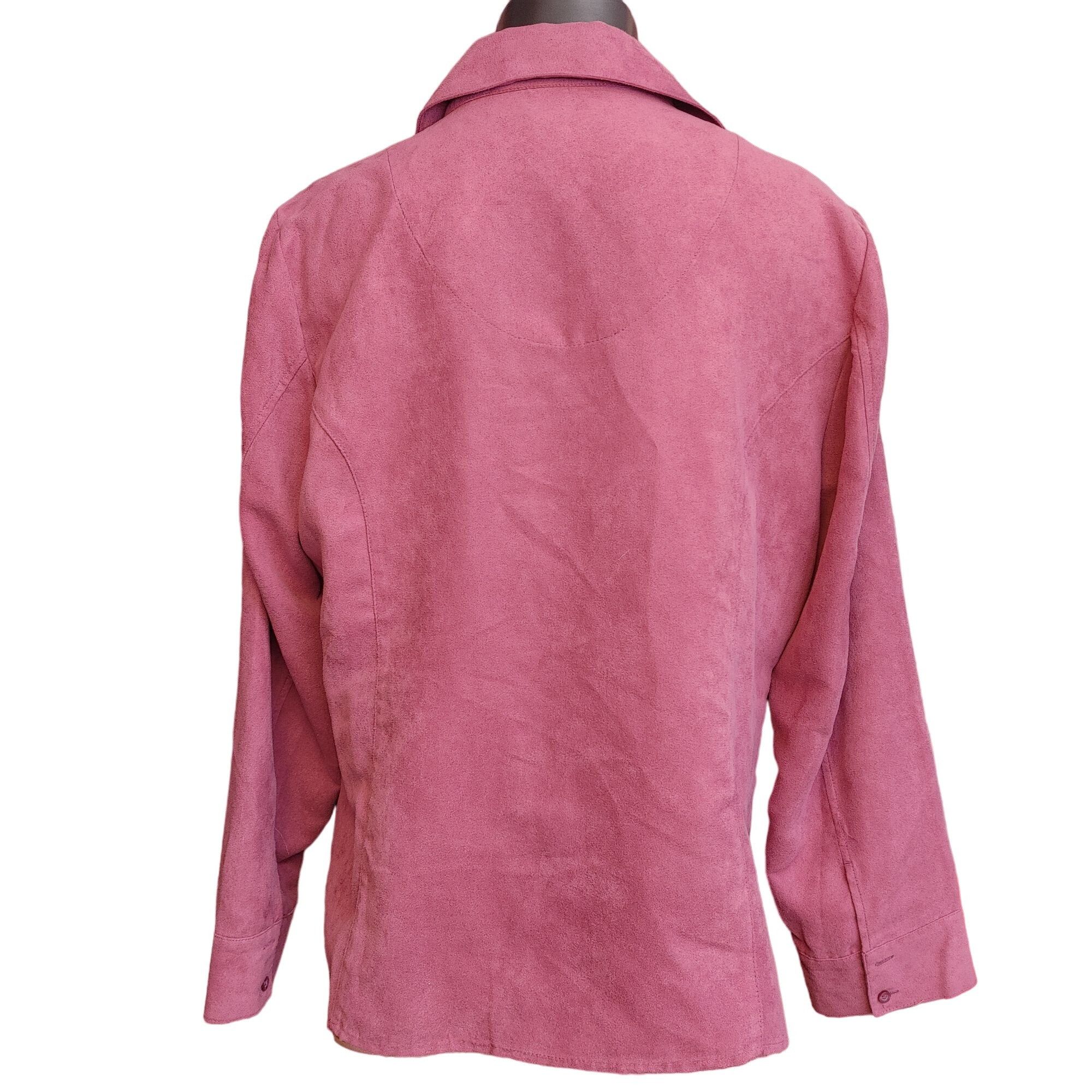Croft & Barrow Croft & Barrow Women's Maroon Suede Long Sleeve Sweater Jack Size XL / US 12-14 / IT 48-50 - 2 Thumbnail