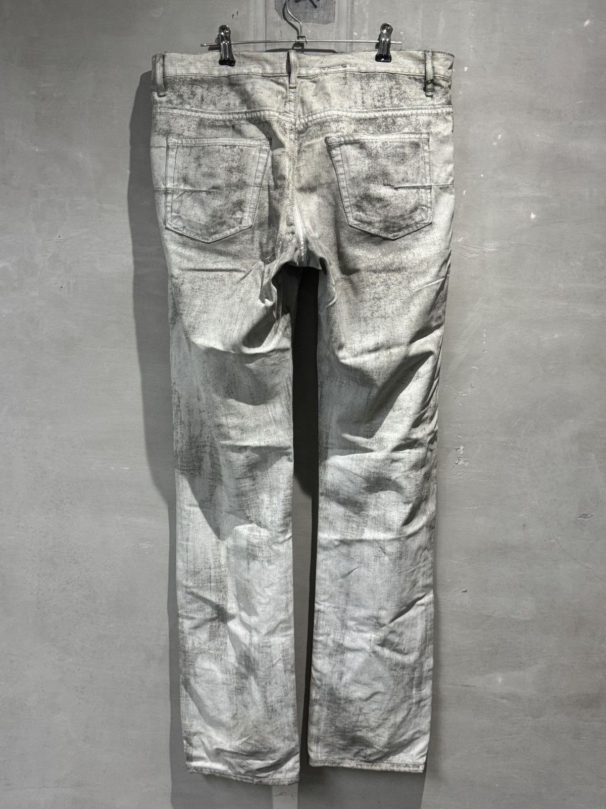 Dior Dior Homme Hedi Slimane White Waxed Denim Jeans Size US 33 - 12 Thumbnail