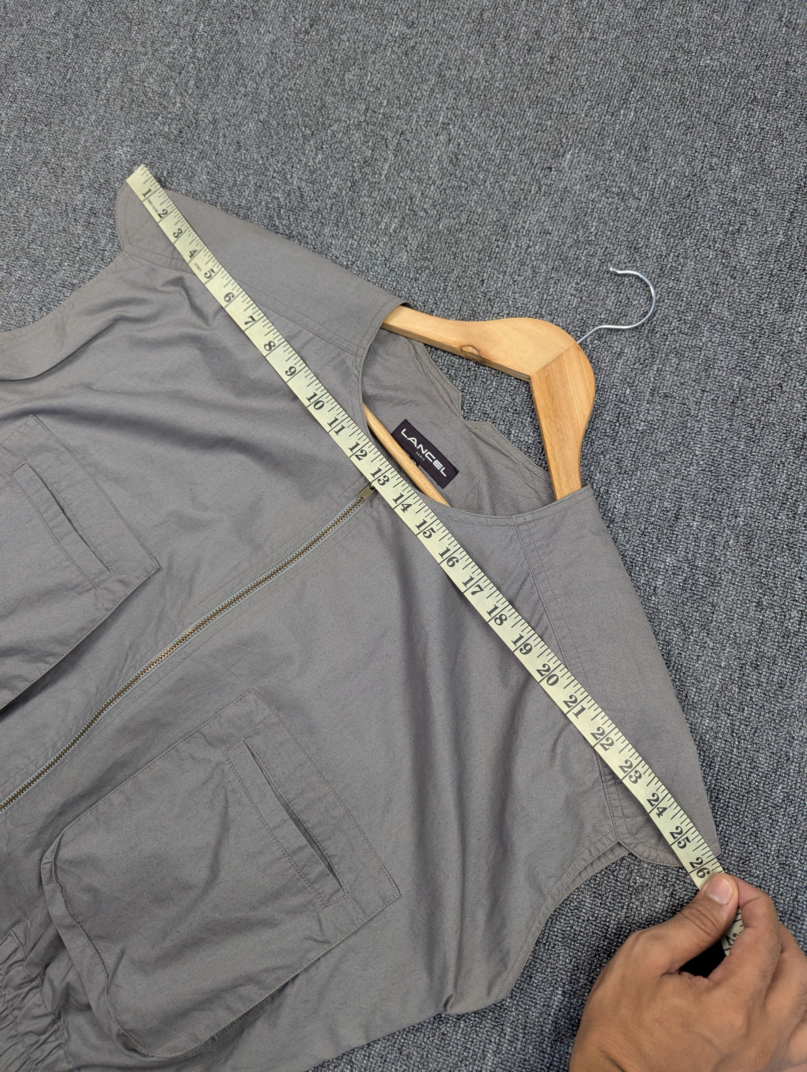 Vintage Lancel Paris Sleeveless Collarless Utility Vest