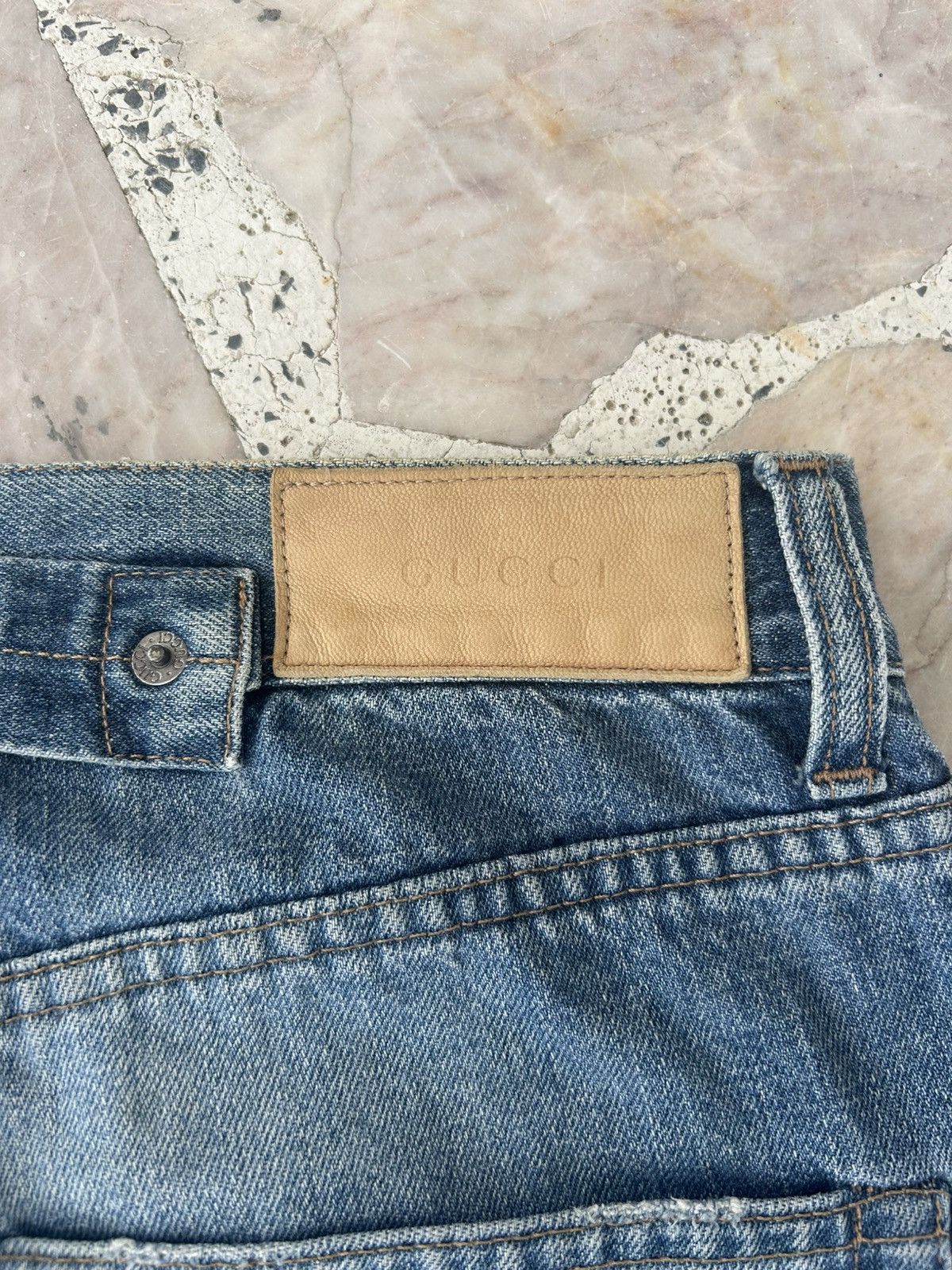 Gucci Gucci Straight Cut Buckle Back Vintage Denim Trousers Size US 30 / EU 46 - 11 Thumbnail