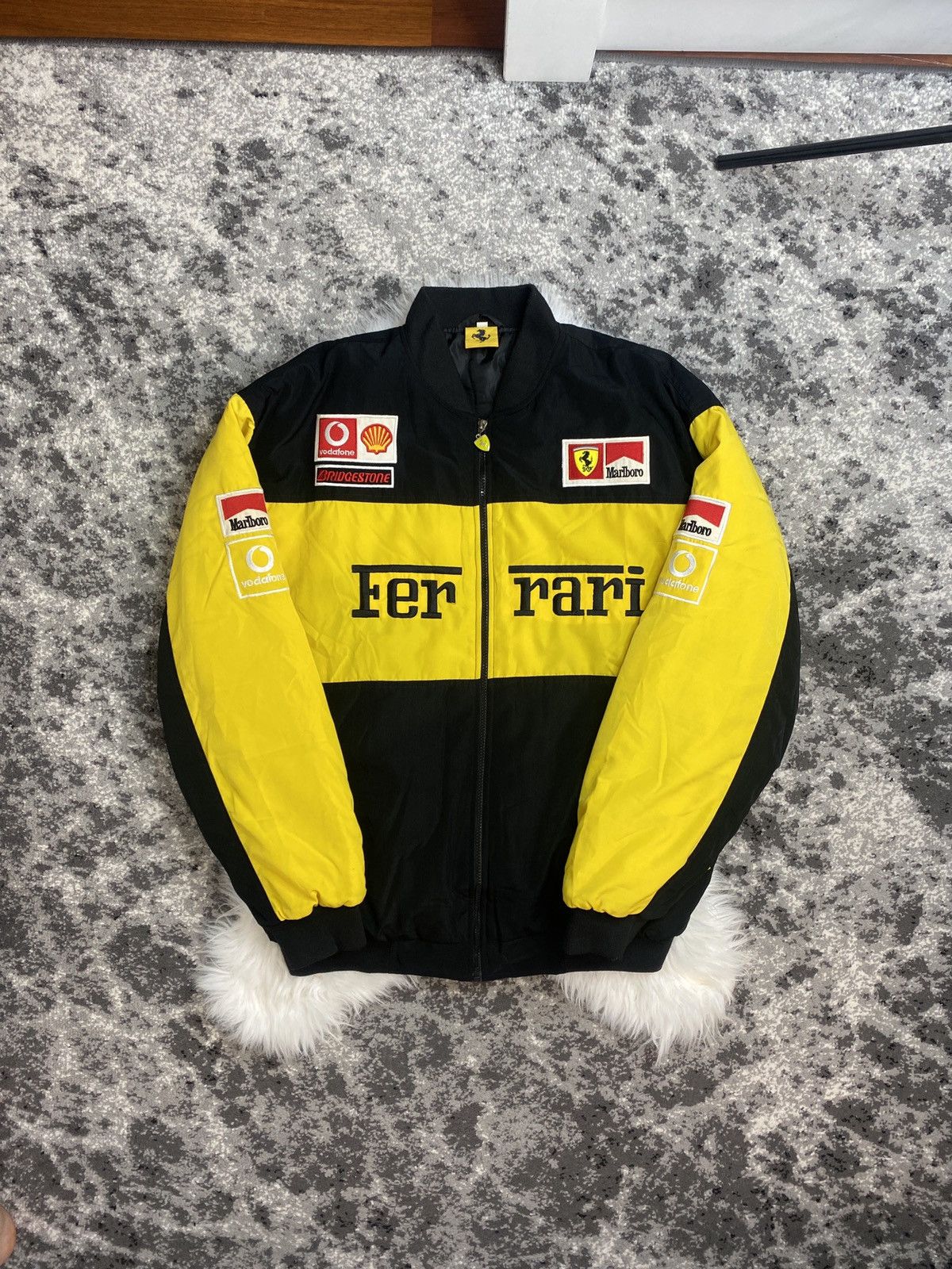 image of Ferrari Vintage Racing Bomber Michael Schumacher Size Xxl in Mix, Men's