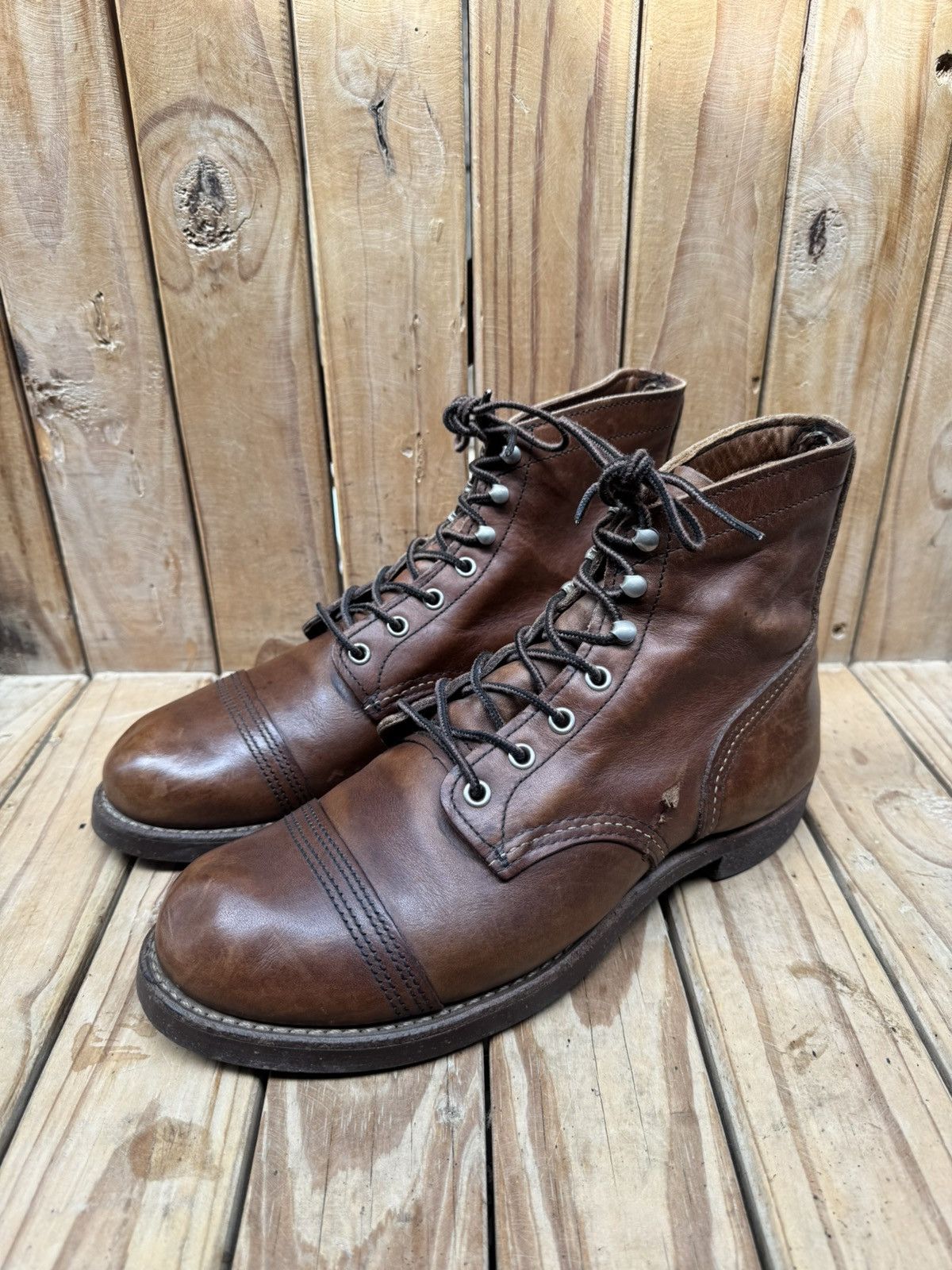 Red Wing Red Wing 8111 iron ranger Brown leather Boots UK 7.5 D Size US 8.5 / EU 41-42 - 8 Thumbnail