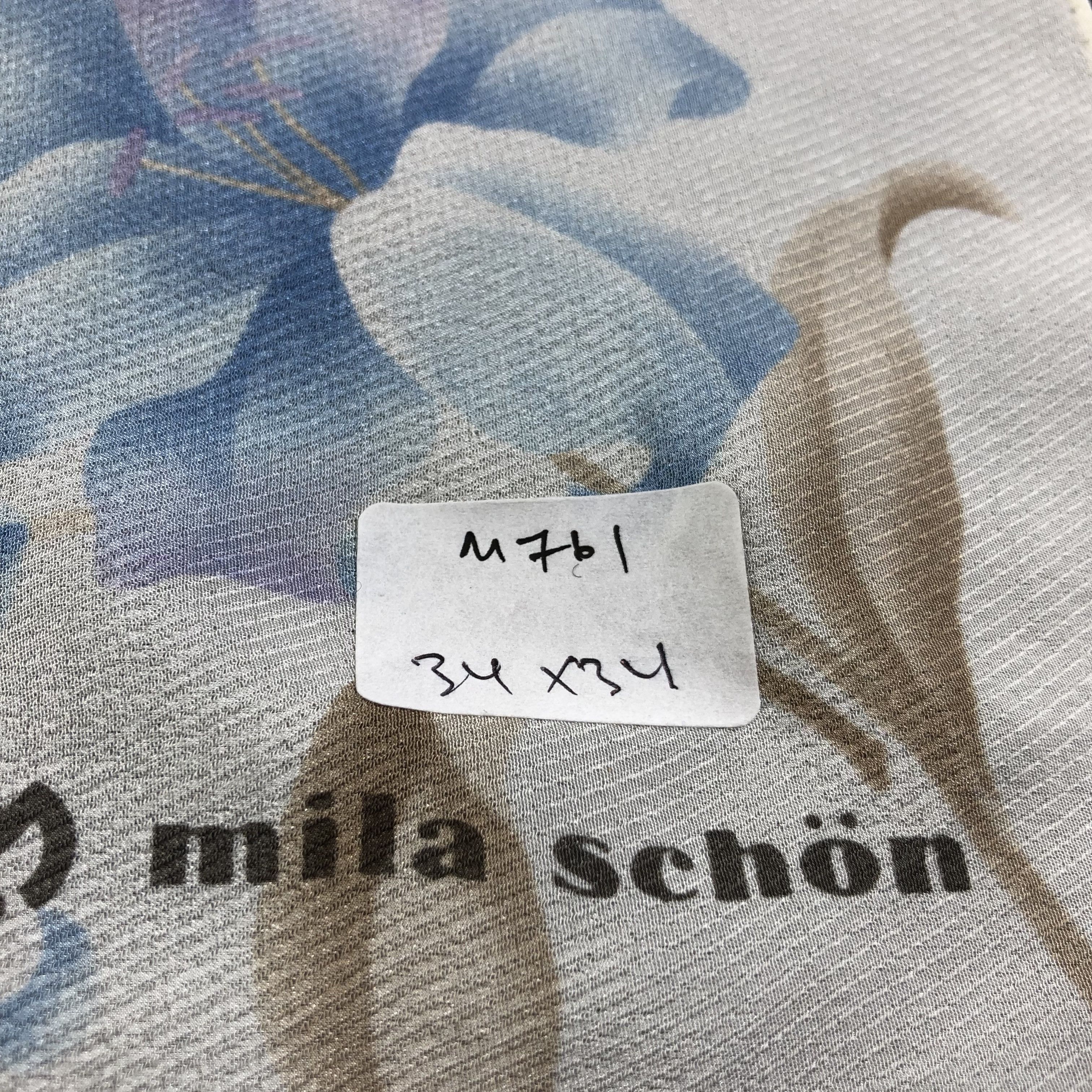 Mila Schon Mila Schon Floral Hand Rolled Silk Scarf M761 Size ONE SIZE - 7 Thumbnail