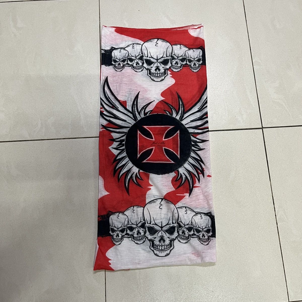 Vintage Vintage Neck Face Cover Men Tube Scarf Rider Skull Size ONE SIZE - 5 Thumbnail