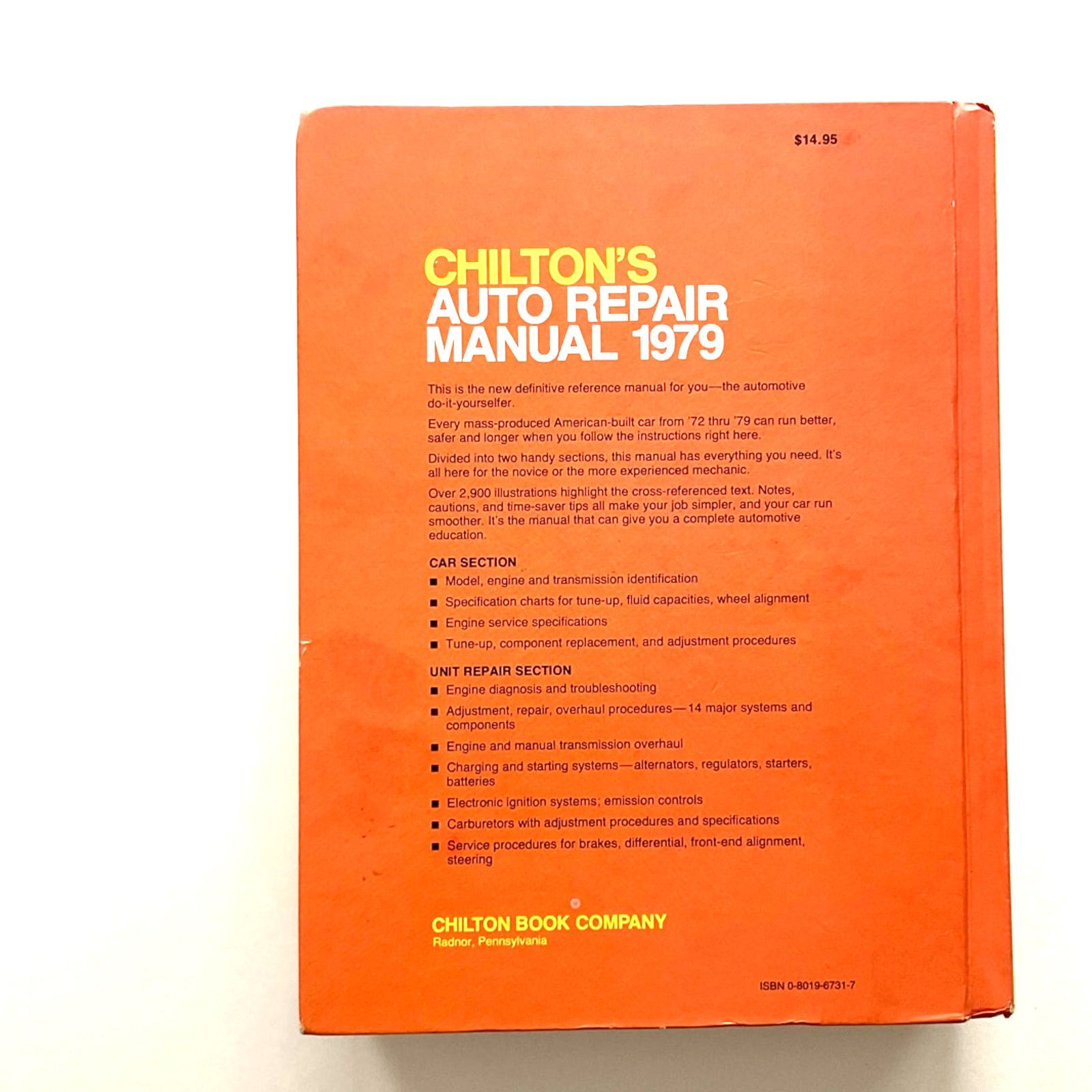 Other Chilton's Auto Repair Manual American Cars 1972-79 Vintage Size ONE SIZE - 2 Thumbnail