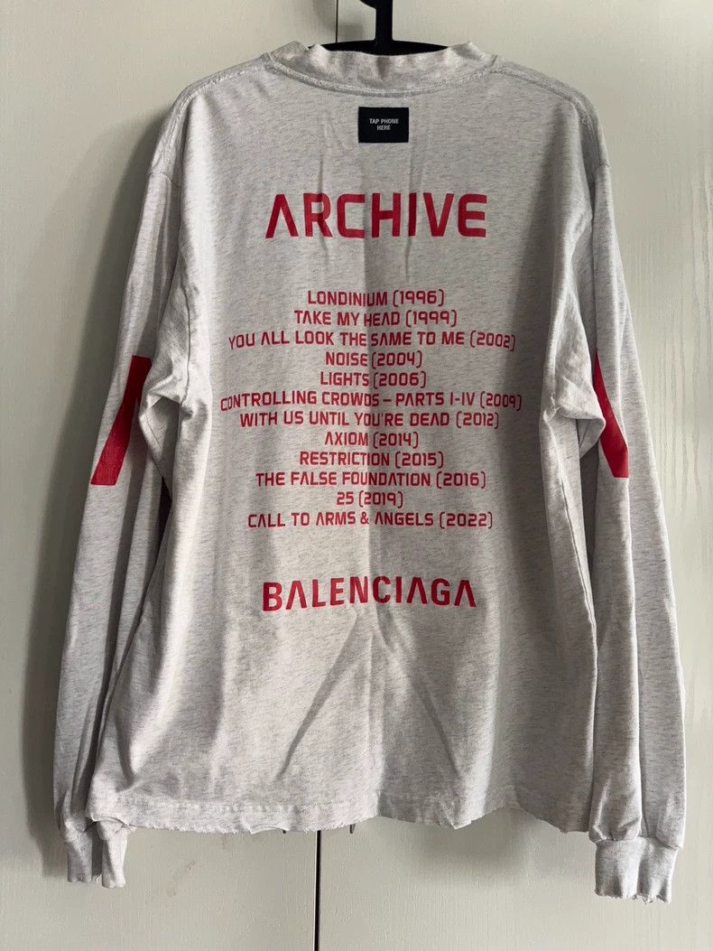 Balenciaga Balenciaga Loose letter printed round neck pullover long s Size US XS / EU 42 / 0 - 4 Thumbnail