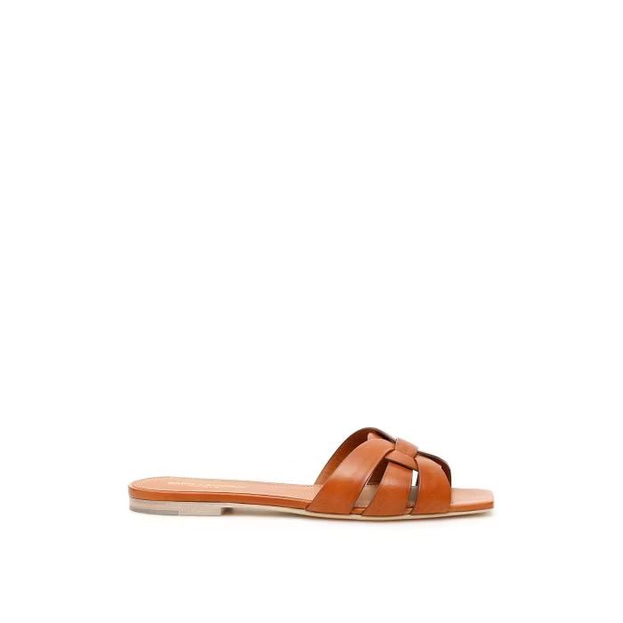 image of Saint Laurent Paris O1S22I1N0524 Nu Pieds Slides In Brown, Women's (Size 7)