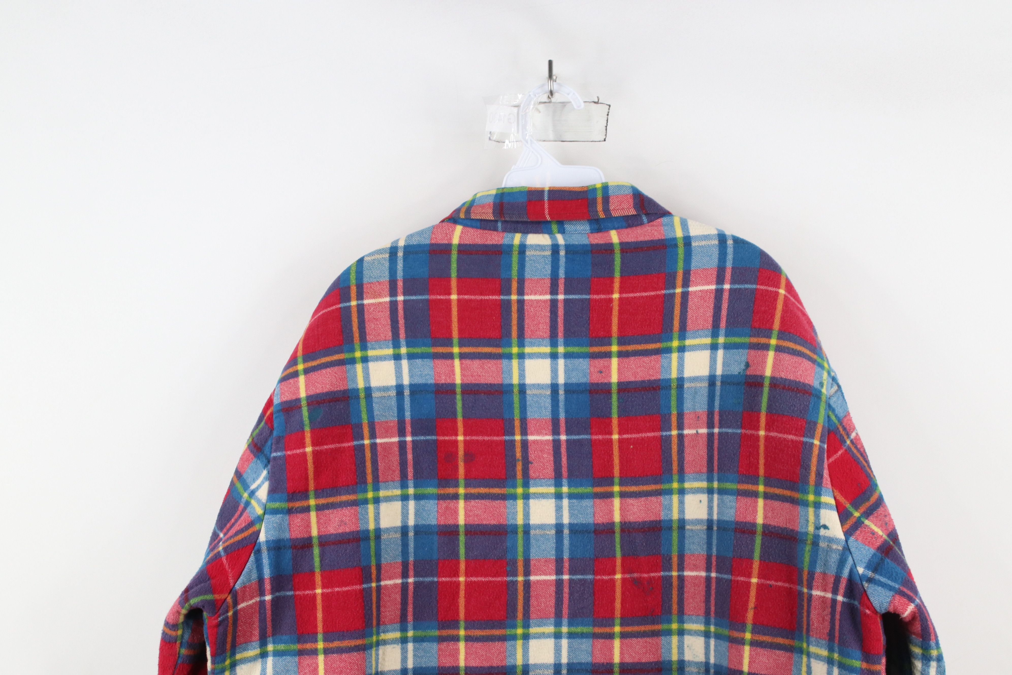 Vintage Vintage 90s Streetwear Flannel Quilted Button Shirt Jacket Size US XL / EU 56 / 4 - 17 Thumbnail