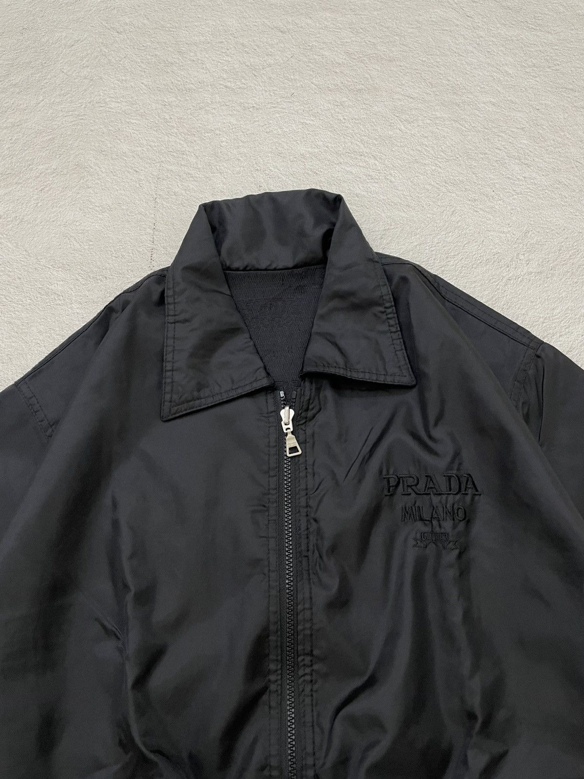 Japanese Brand 2000s Prada Big Logo Jacket Embroidered Y2K Hysteric Size US XXL / EU 58 / 5 - 3 Thumbnail