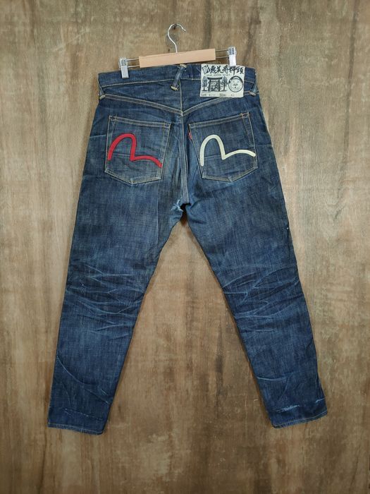 Evisu × Japanese Brand 💥RARE Evisu Lot 5506 hard denim distressed japan #46-896DLL Size US 34 / EU 50 - 6 Thumbnail