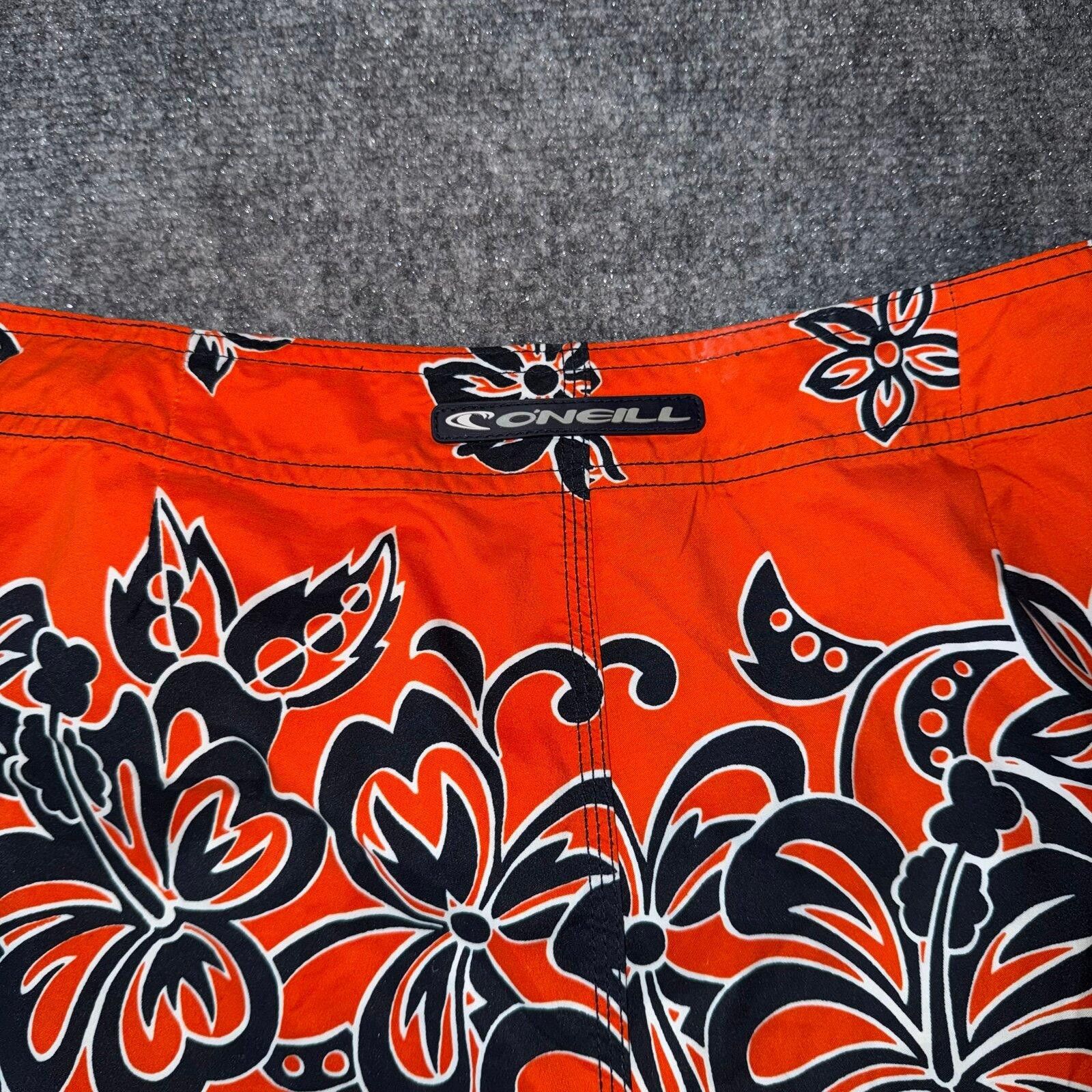 O'Neill O’Neill Orange Floral Surf Board Shorts Mens MD Vtg y2k Size US 32 / EU 48 - 6 Thumbnail