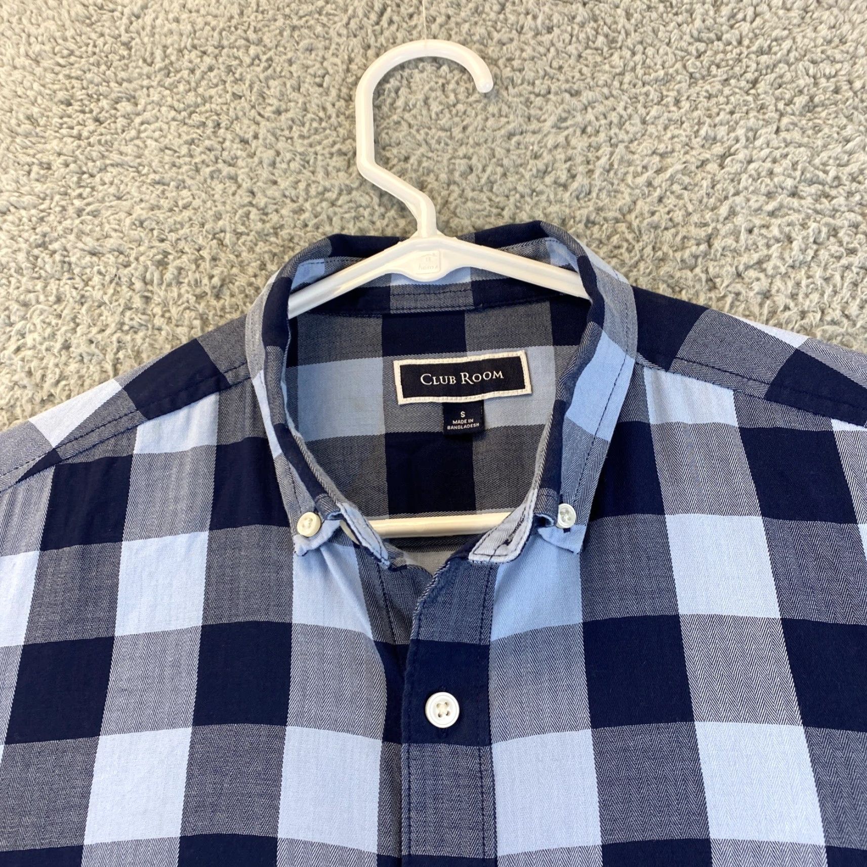 Club Room Club Room Men's Classic/Regular-Fit Dress Shirt French Blue Check S / 52-33 Size 36R - 2 Thumbnail