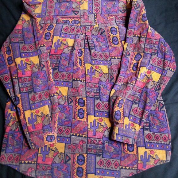 Other Vintage Please Thank You Southwest Corduroy Pearl Snap Shirt Size US L / EU 52-54 / 3 - 6 Thumbnail