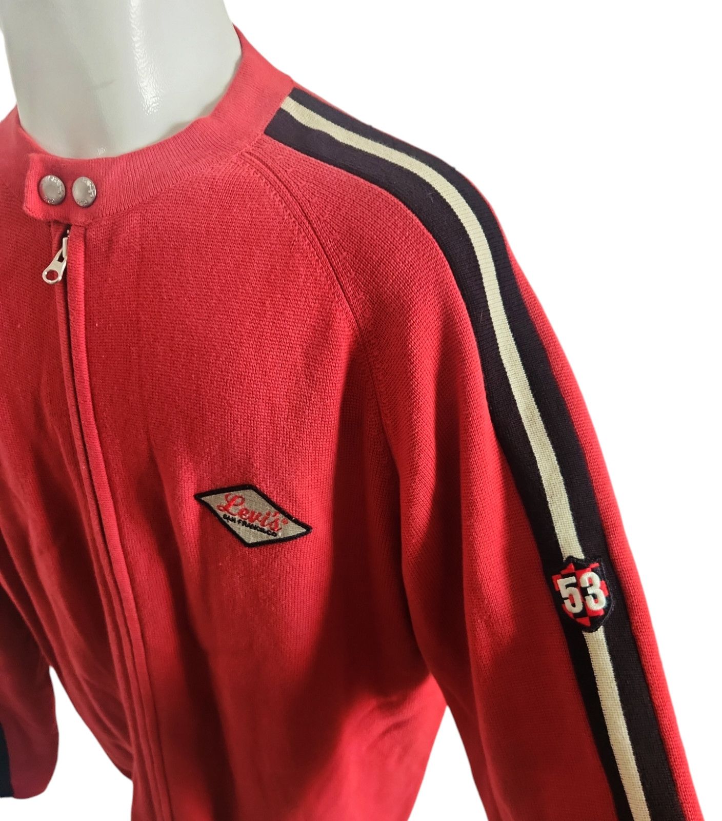Levi's × Vintage Levi's Strauss Patch VTG Full Zip Red Motorcycle style Size US L / EU 52-54 / 3 - 15 Thumbnail