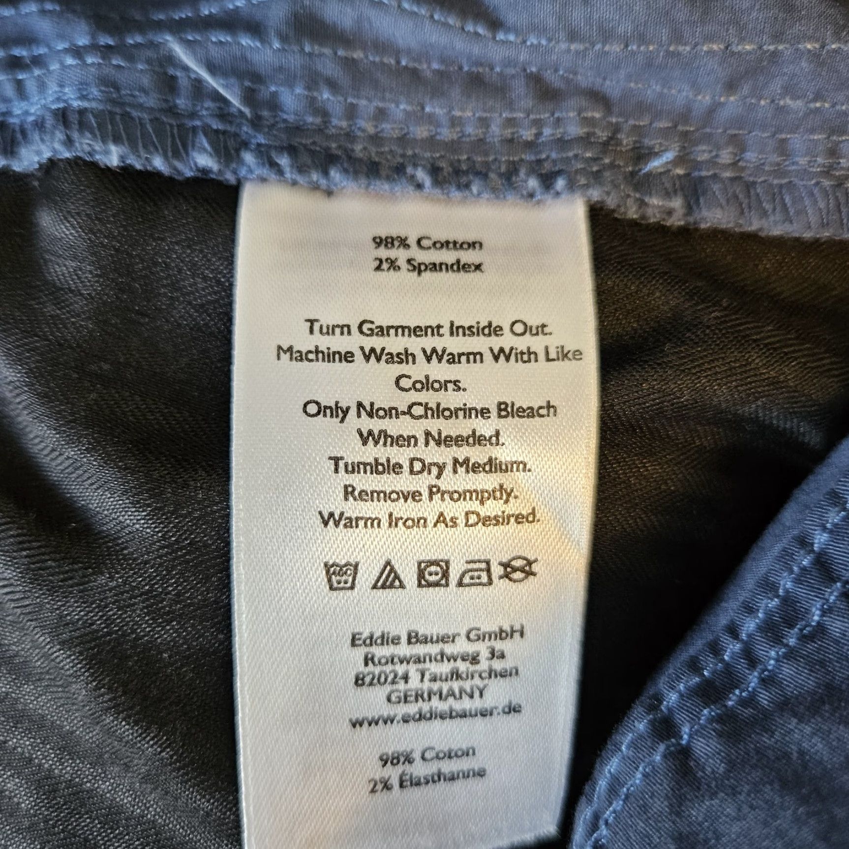 Eddie Bauer VINTAGE? No, but Eddie Bauer Womens Ankle Pants 18 Blue High Rise Cotton Blend Flat Front Regular 26" Inseam Womens Size 40" / US 18 - 6 Thumbnail