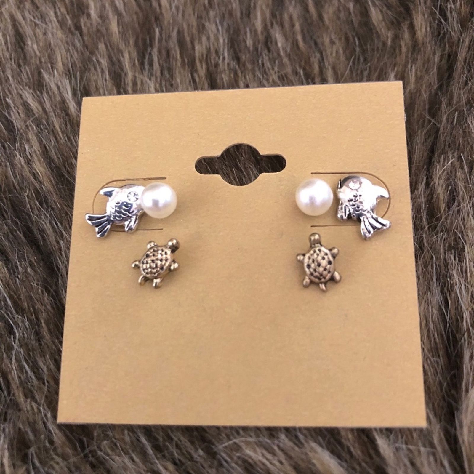 Vintage Vintage set of three marine life theme earrings Size ONE SIZE - 2 Thumbnail